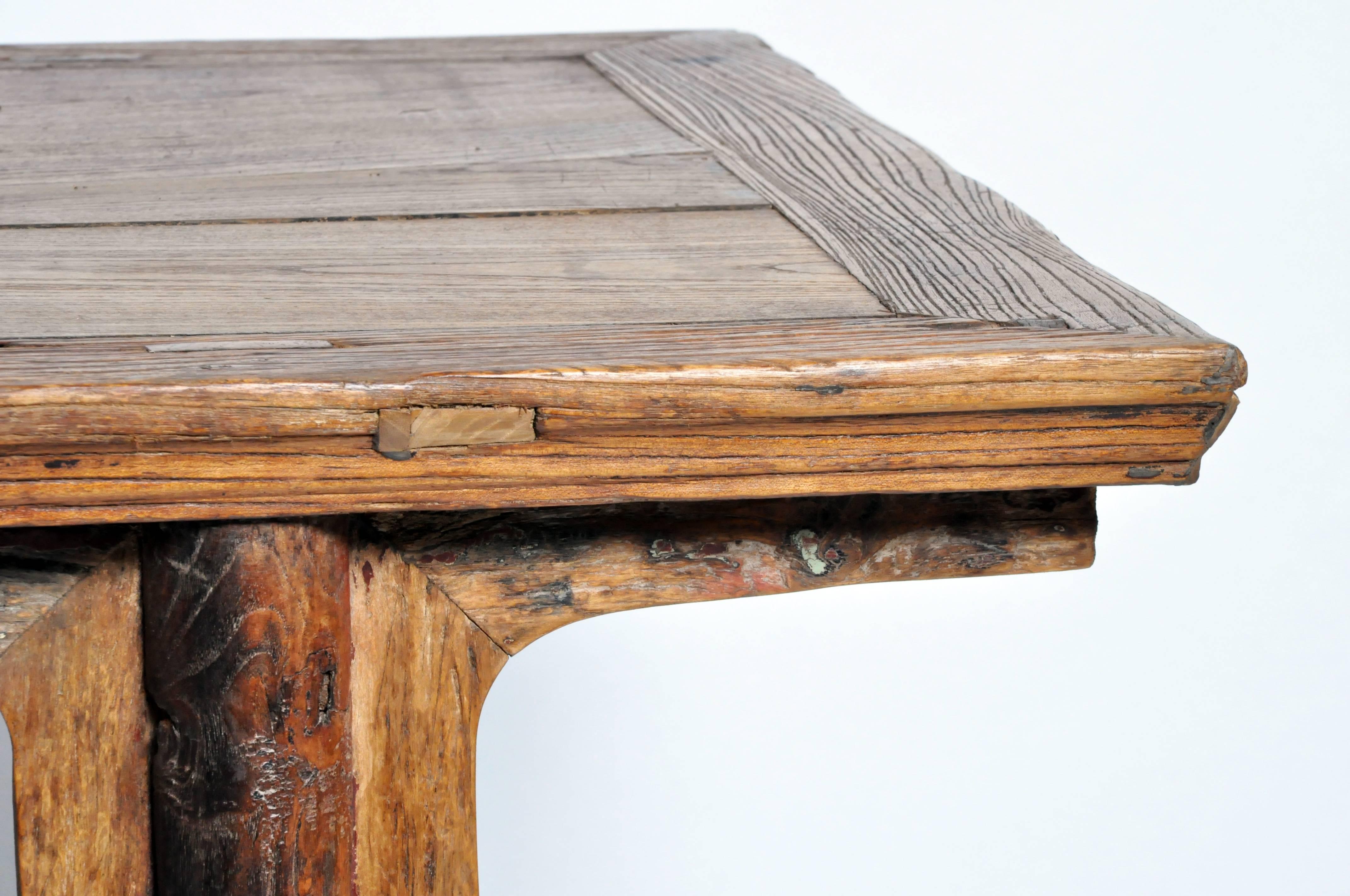 Elm Chinese Painting Table with Round Legs