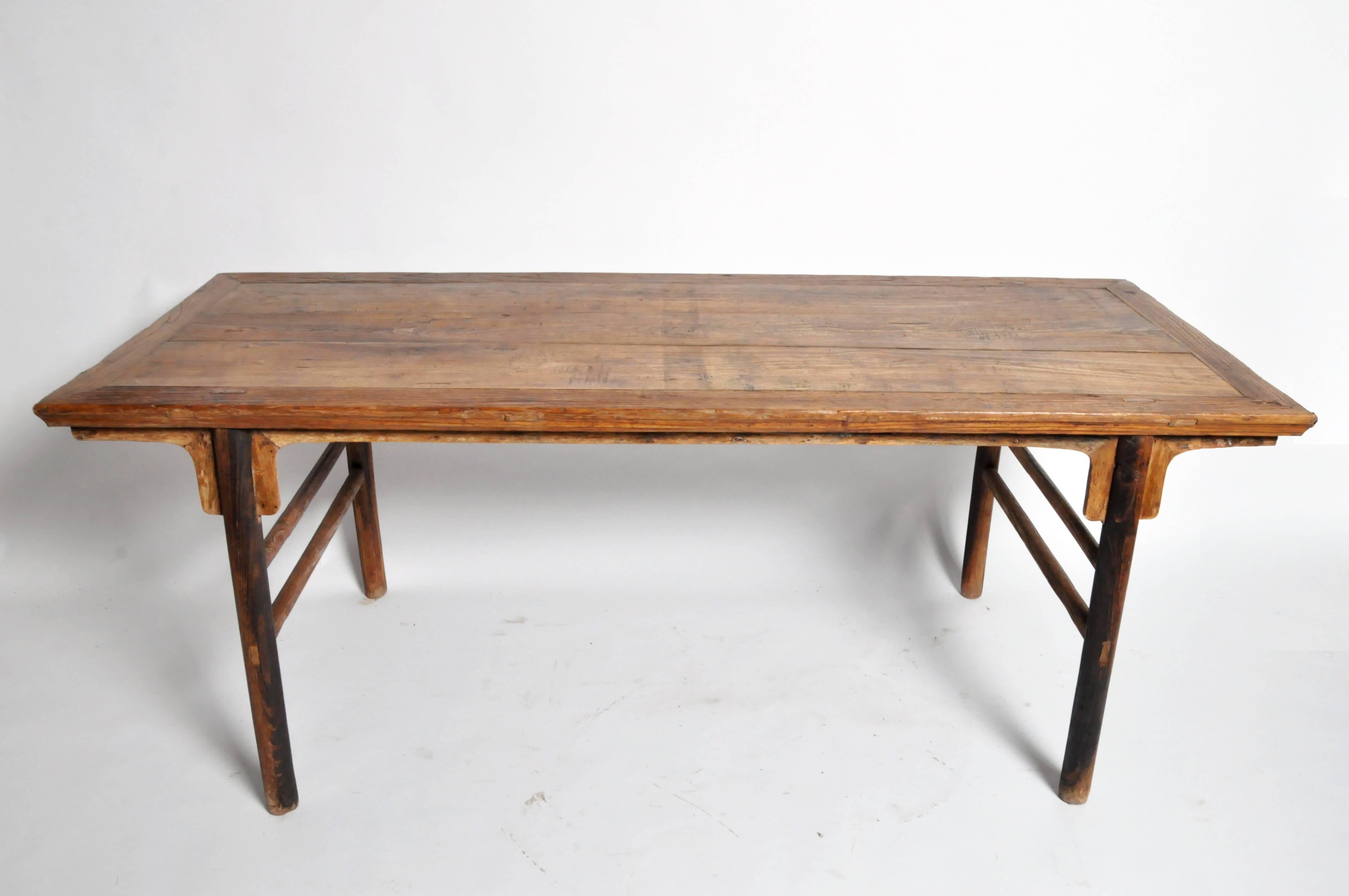 Qing Chinese Painting Table with Round Legs