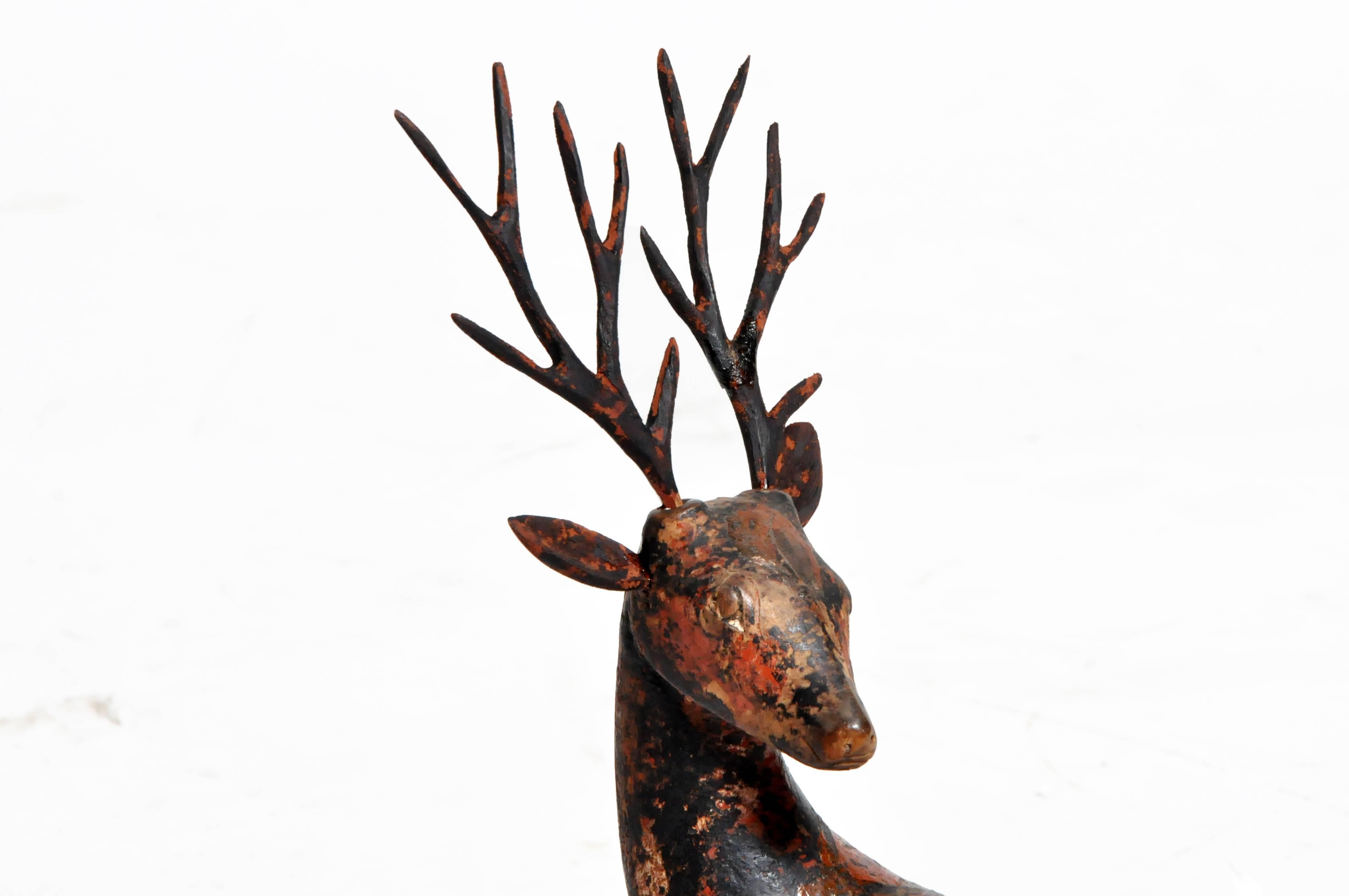 Hand-Carved Buddha Deer 1