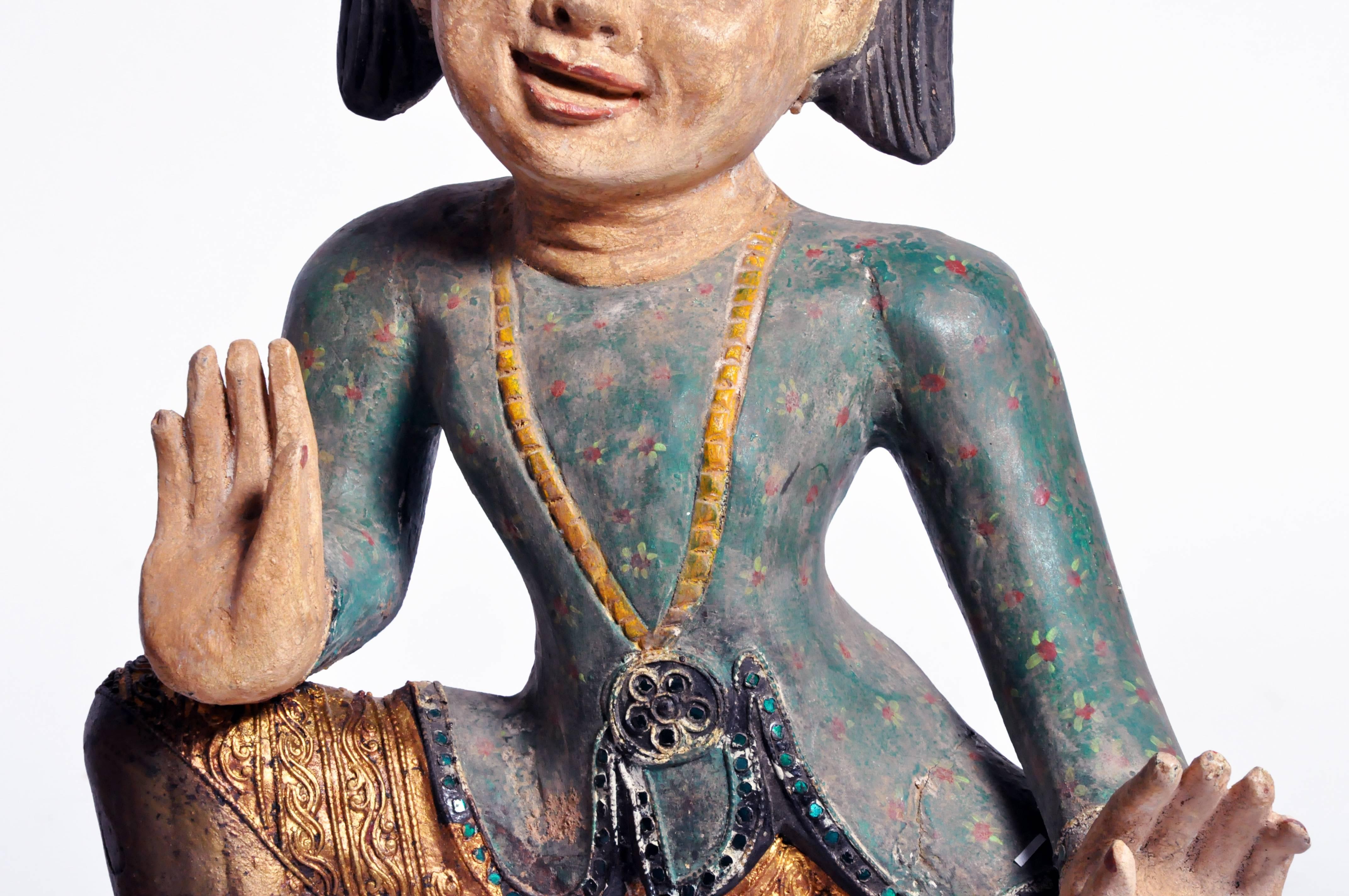 Carved Sculptures of Burmese Dancers 3