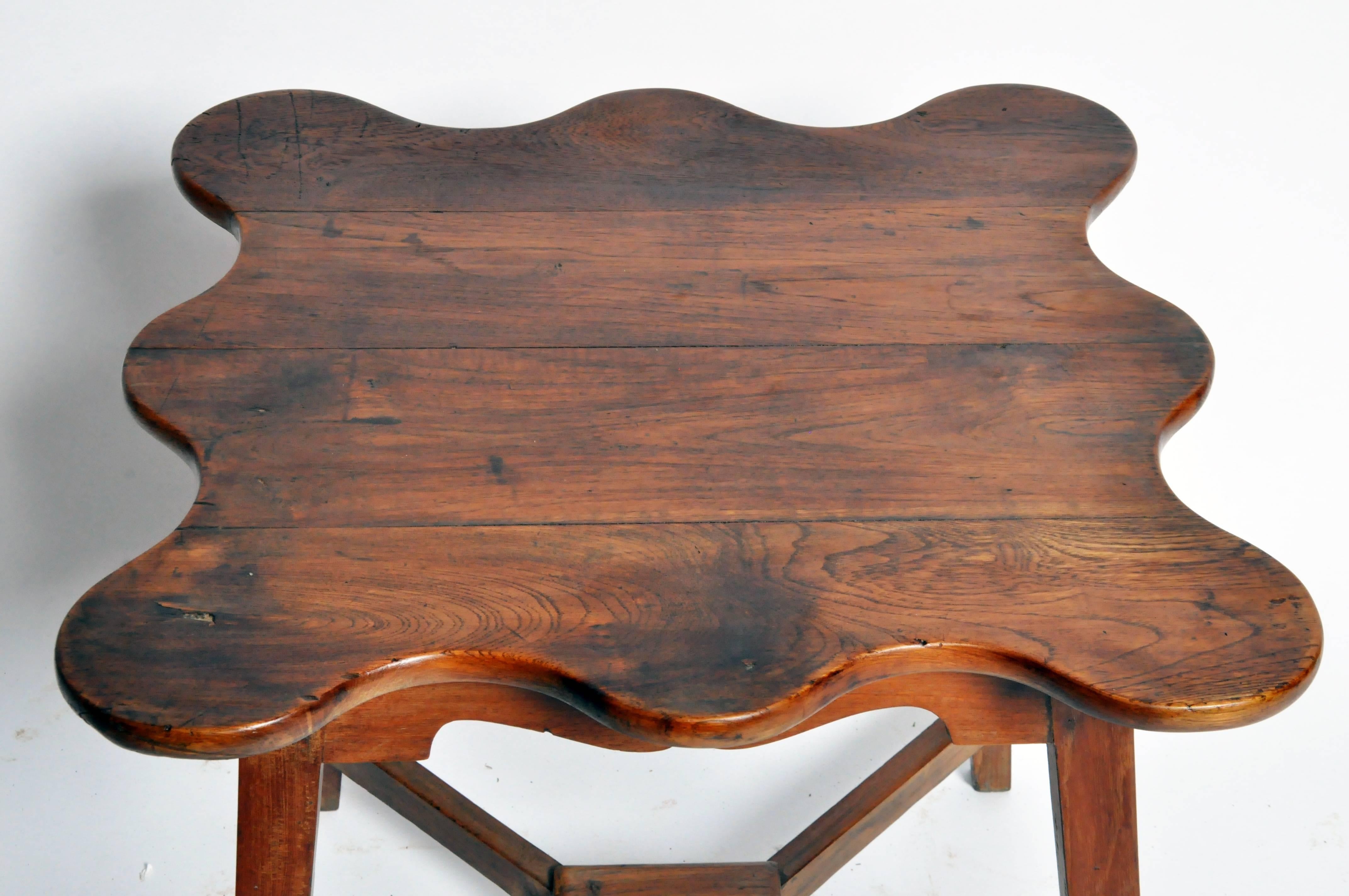 Teak British Colonial Side Table with Four Legs