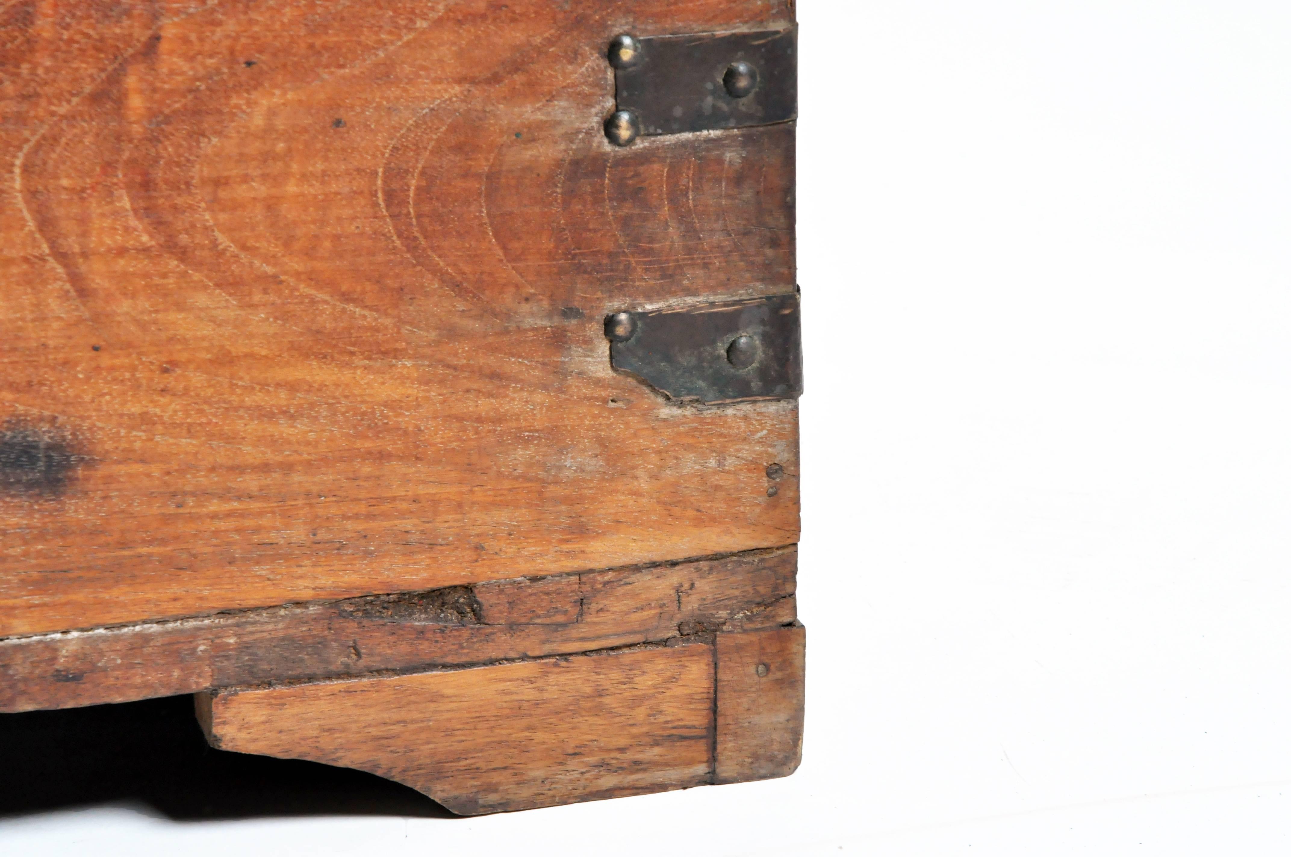 Wooden Storage Box with Metal Trim 3