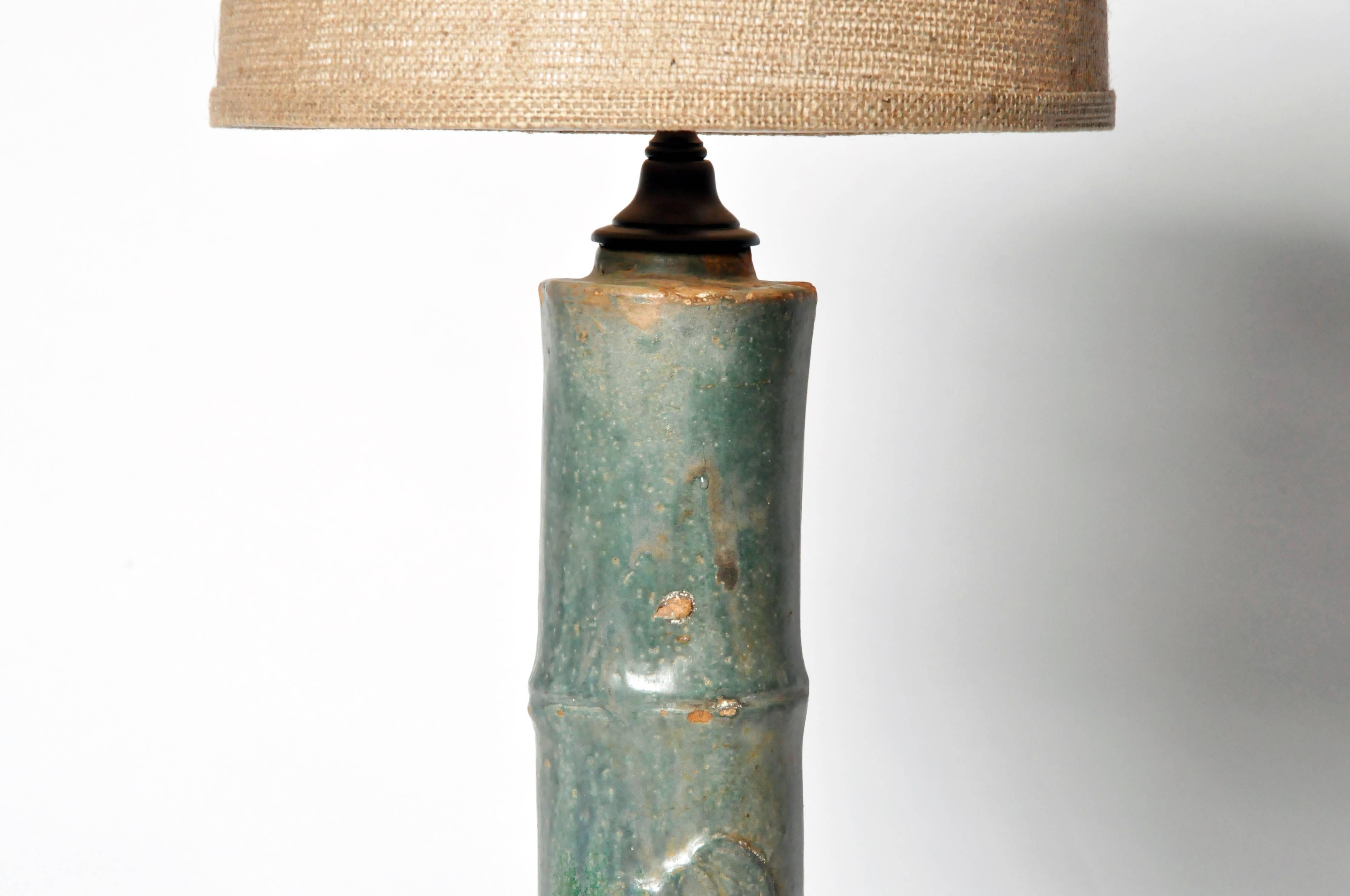 Ceramic Bamboo Trunk Lamps 2