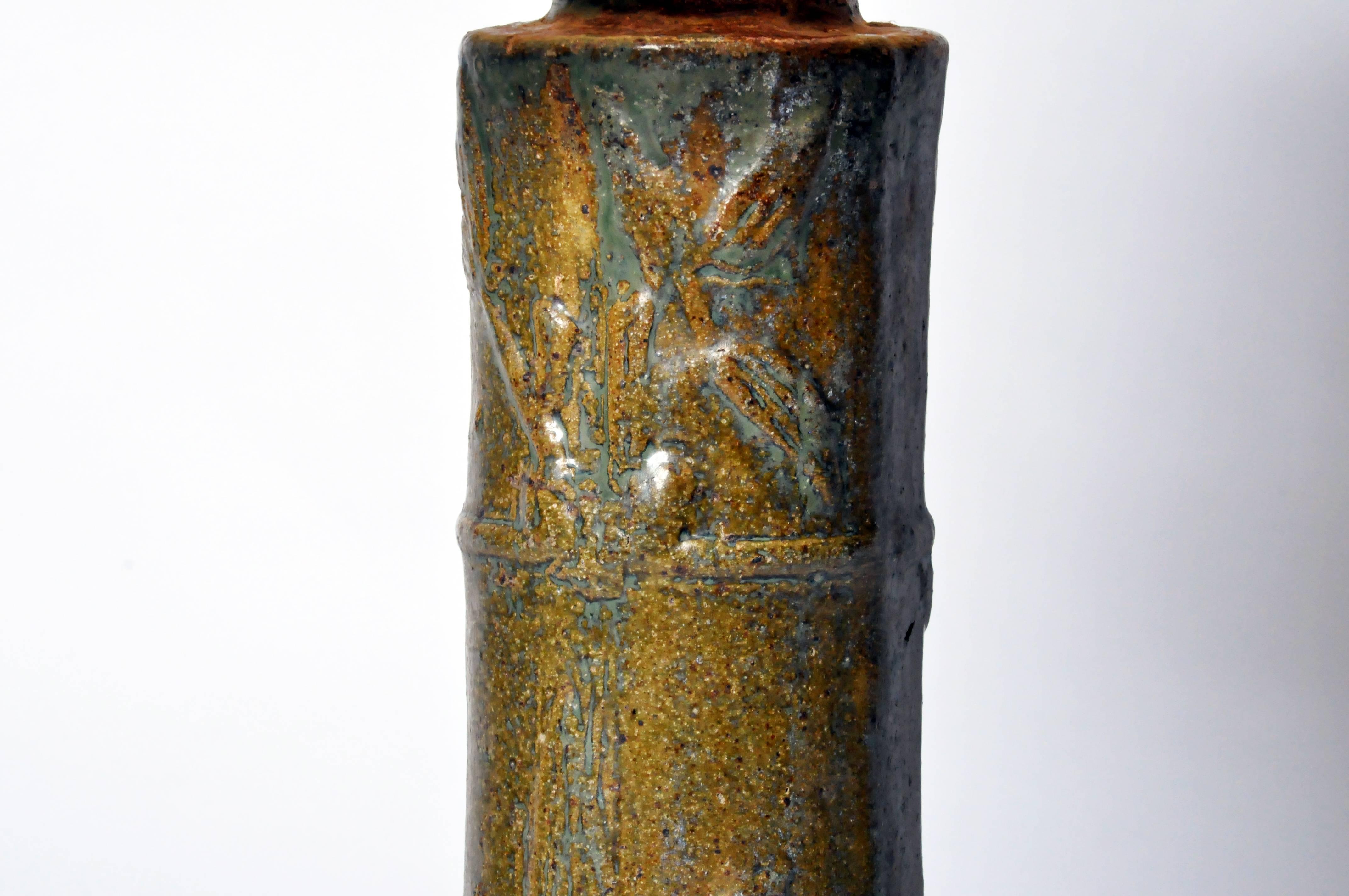 Ceramic Bamboo Trunk Lamp 3