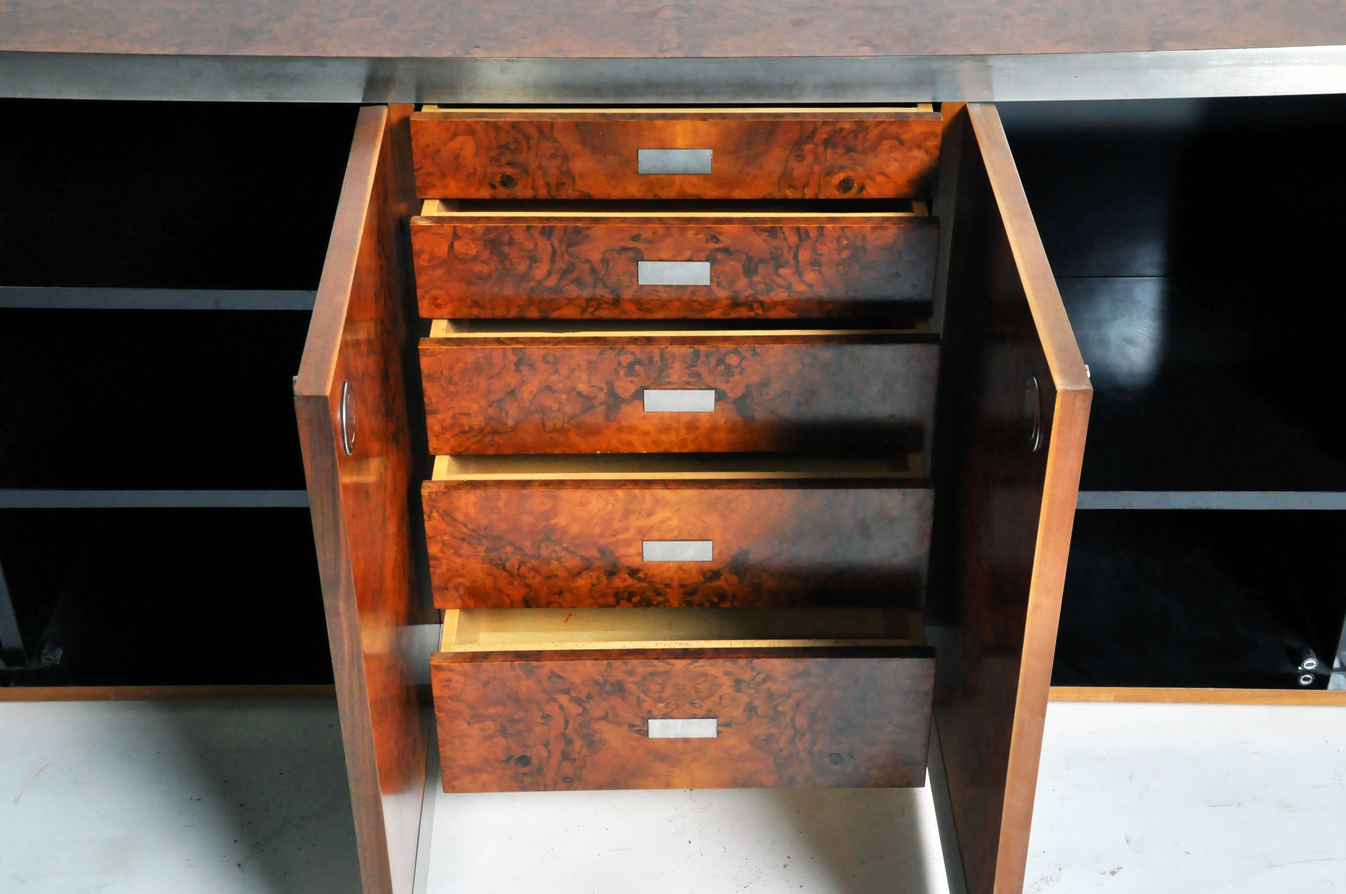 Willy Rizzo Console with Five Drawers 1