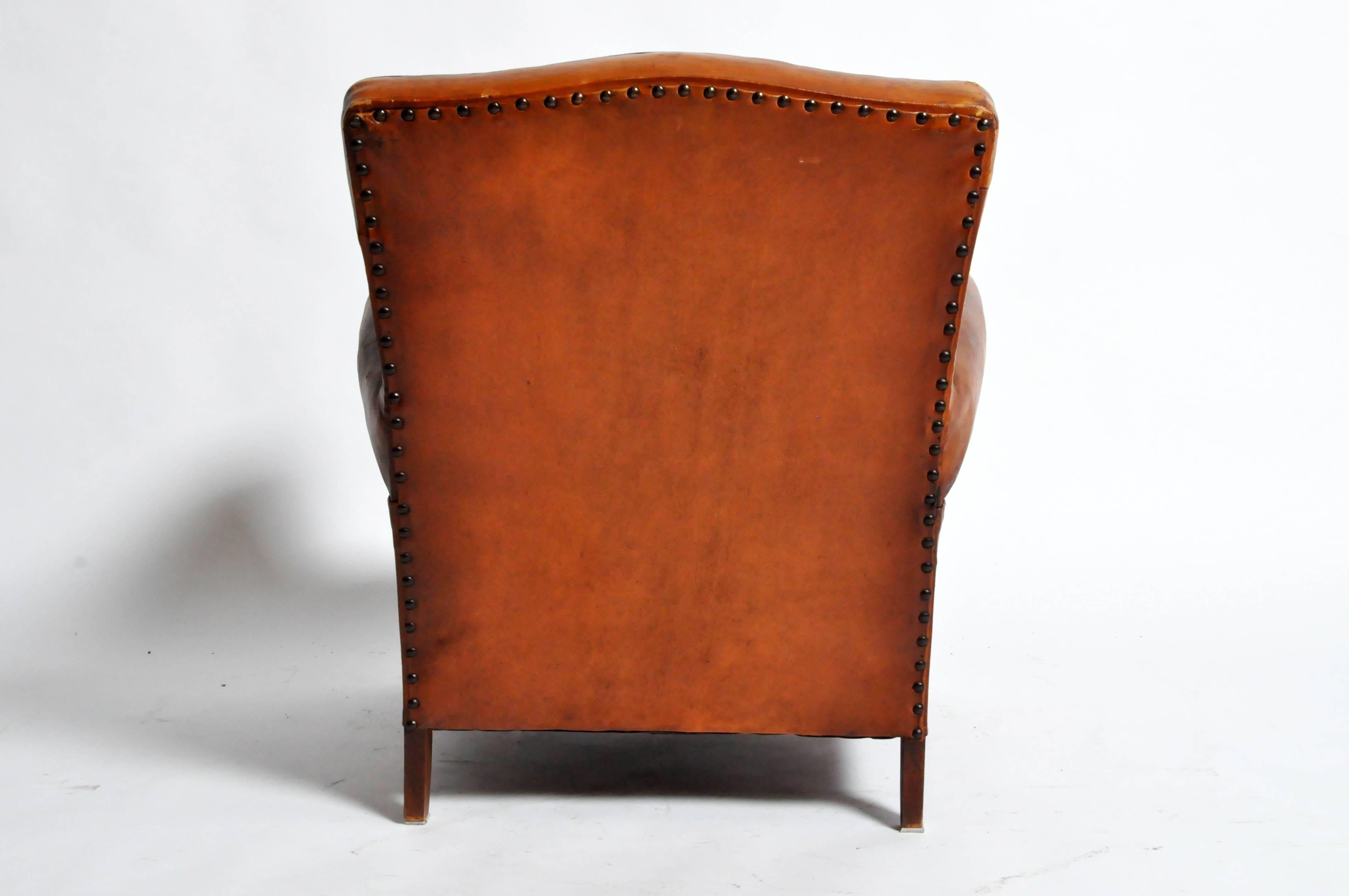 art deco leather chairs