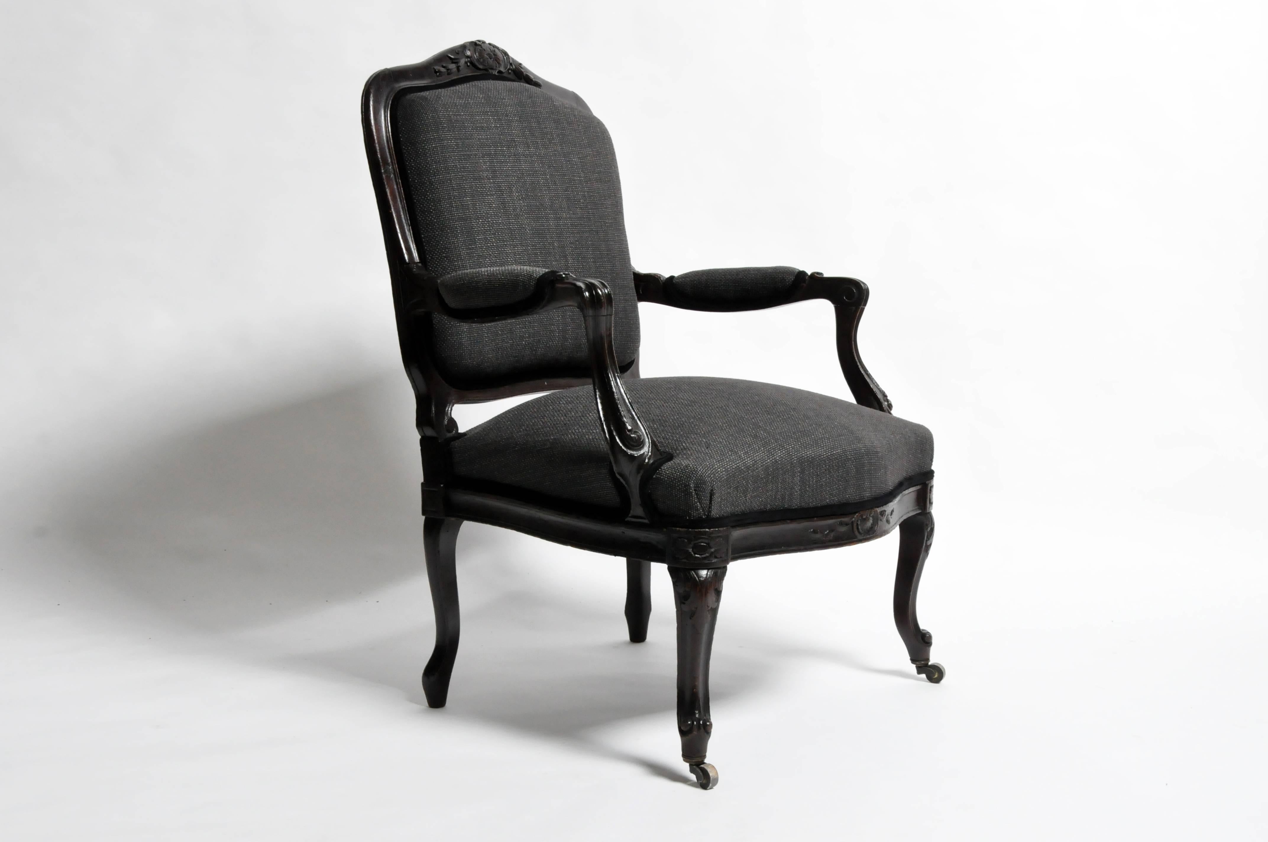 19th Century Set of Four Louis XV Style French Armchairs In Good Condition In Chicago, IL