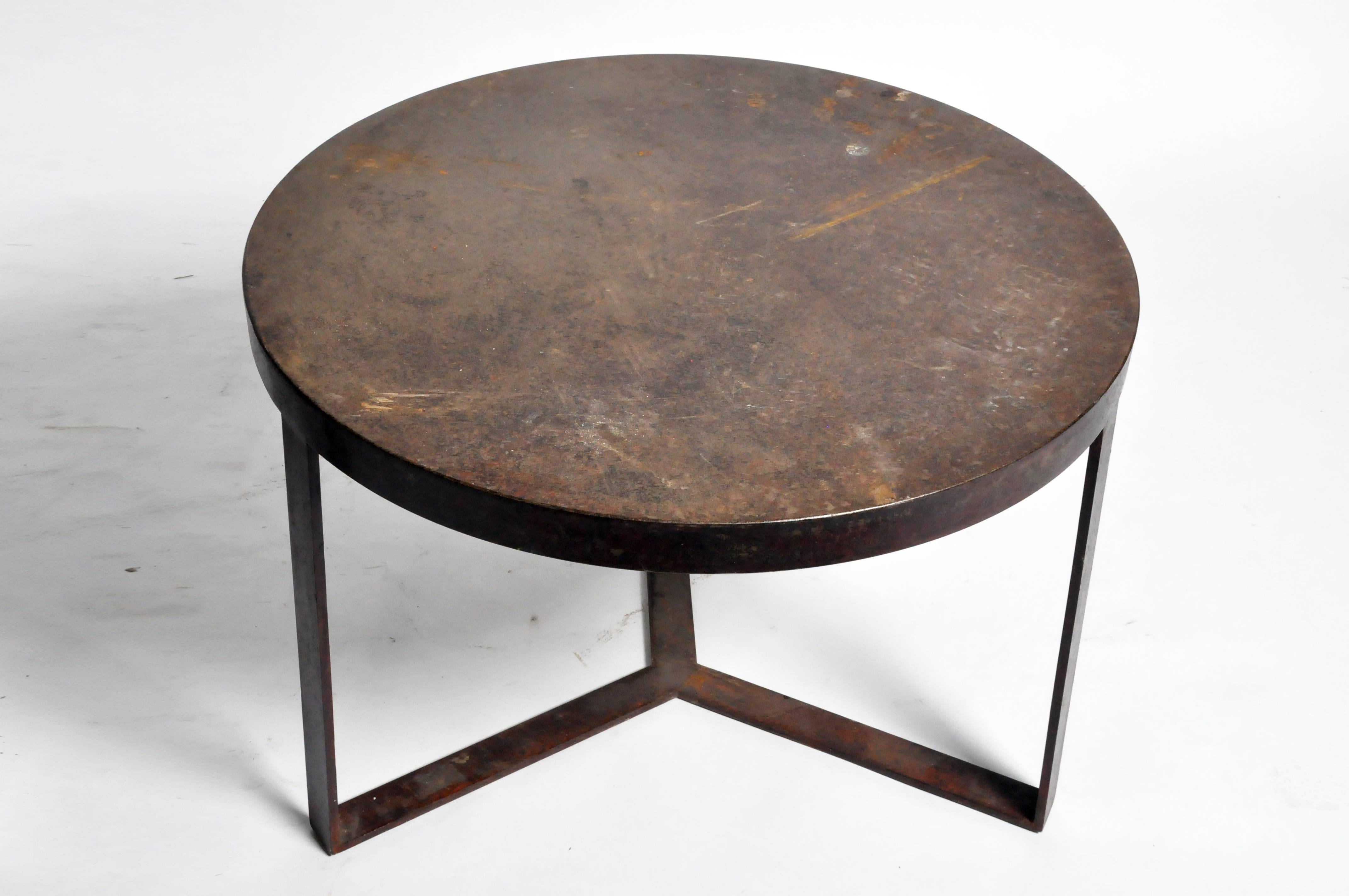 Industrial Round Iron Side Tables