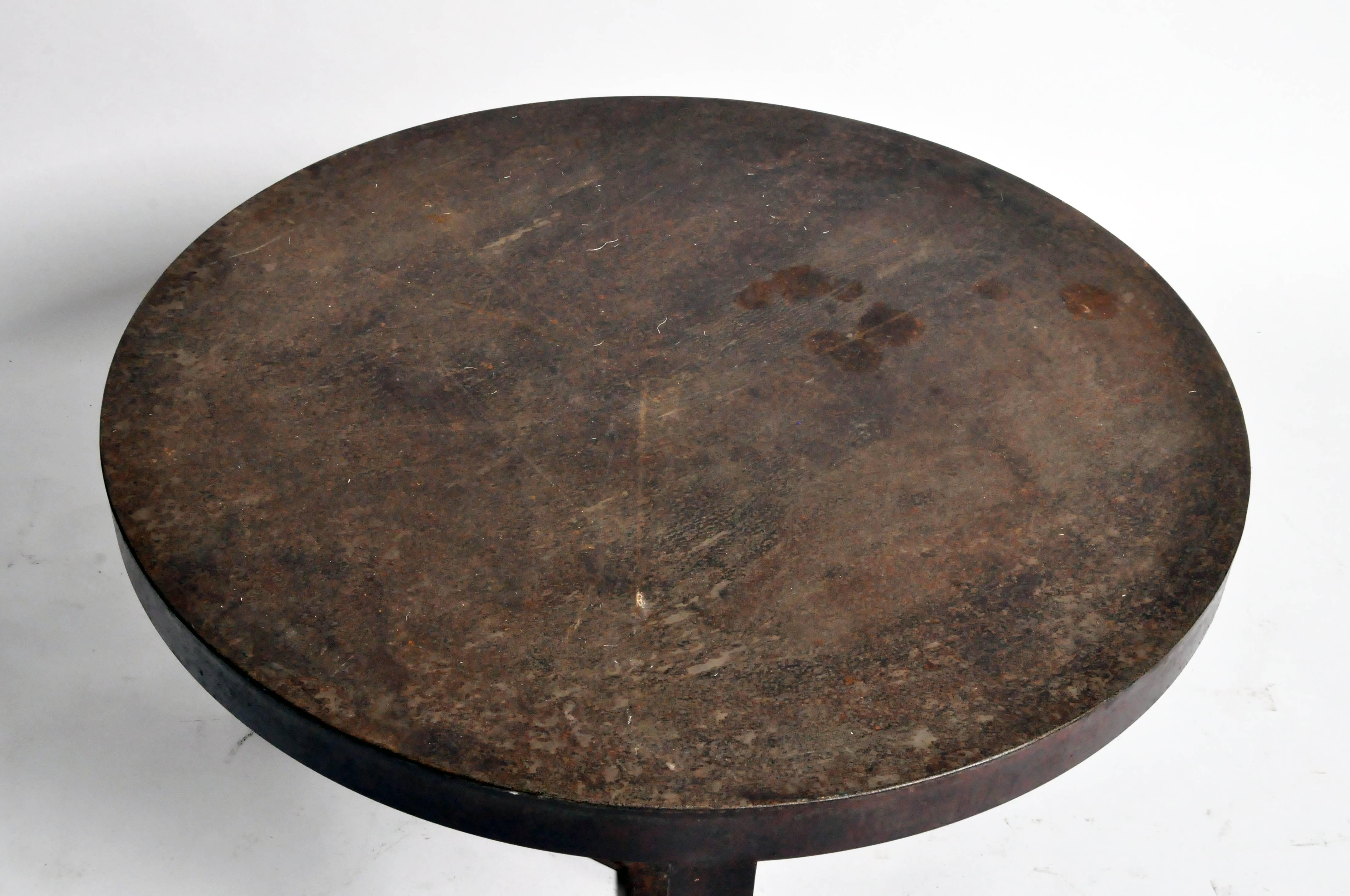 Mid-20th Century Round Iron Side Tables