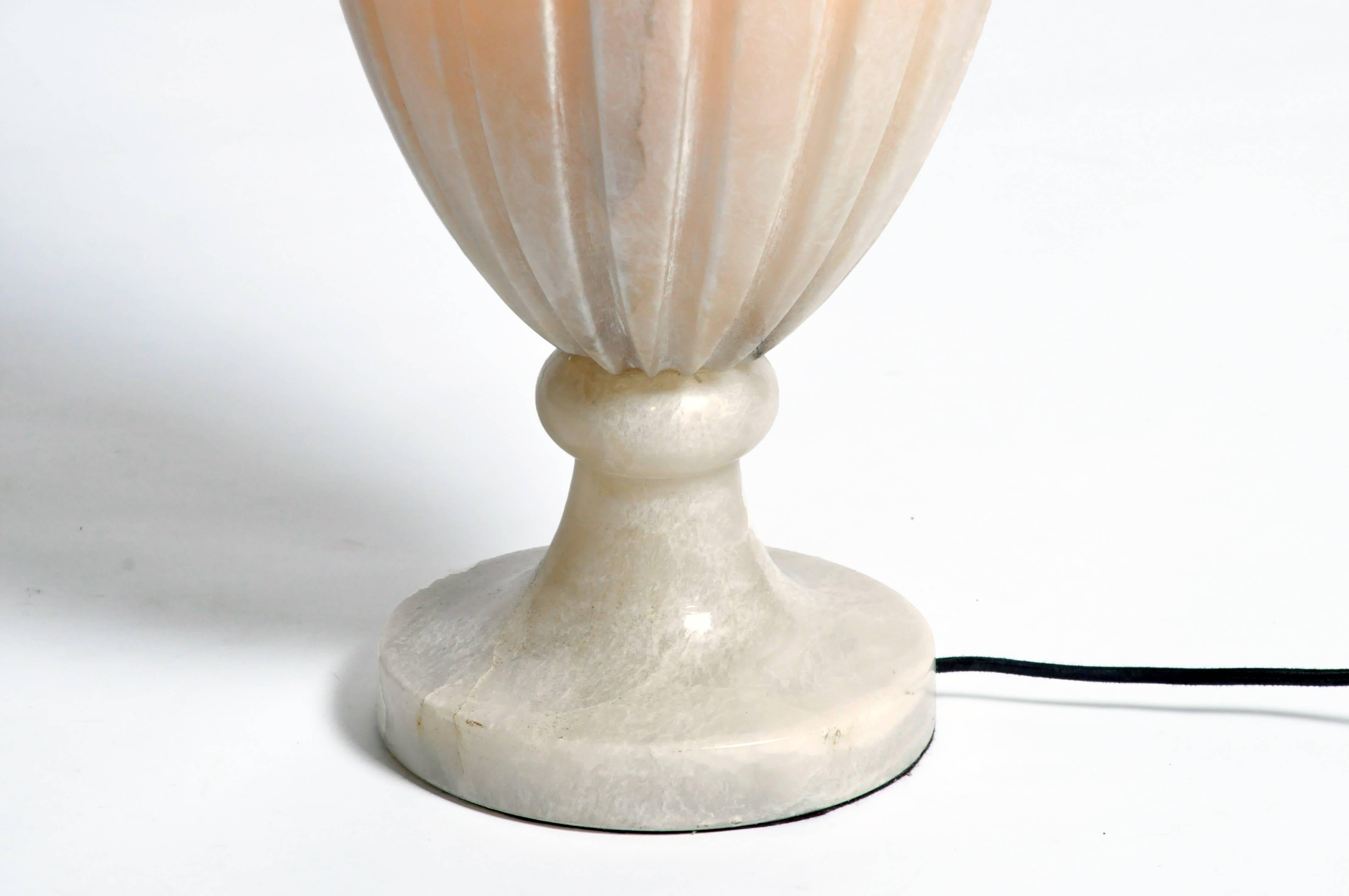 Vintage French Alabaster Jar Lamp  1