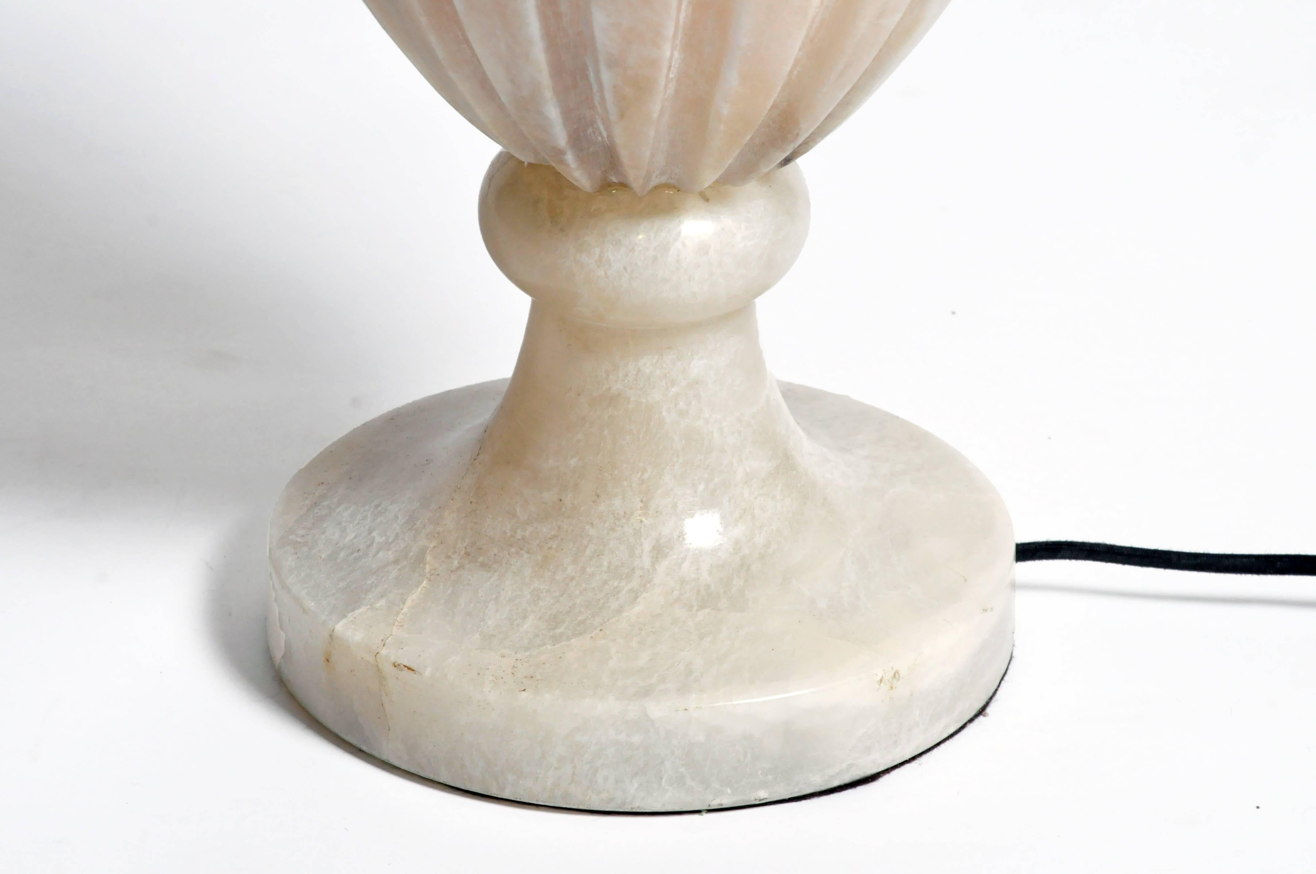 Vintage French Alabaster Jar Lamp  2