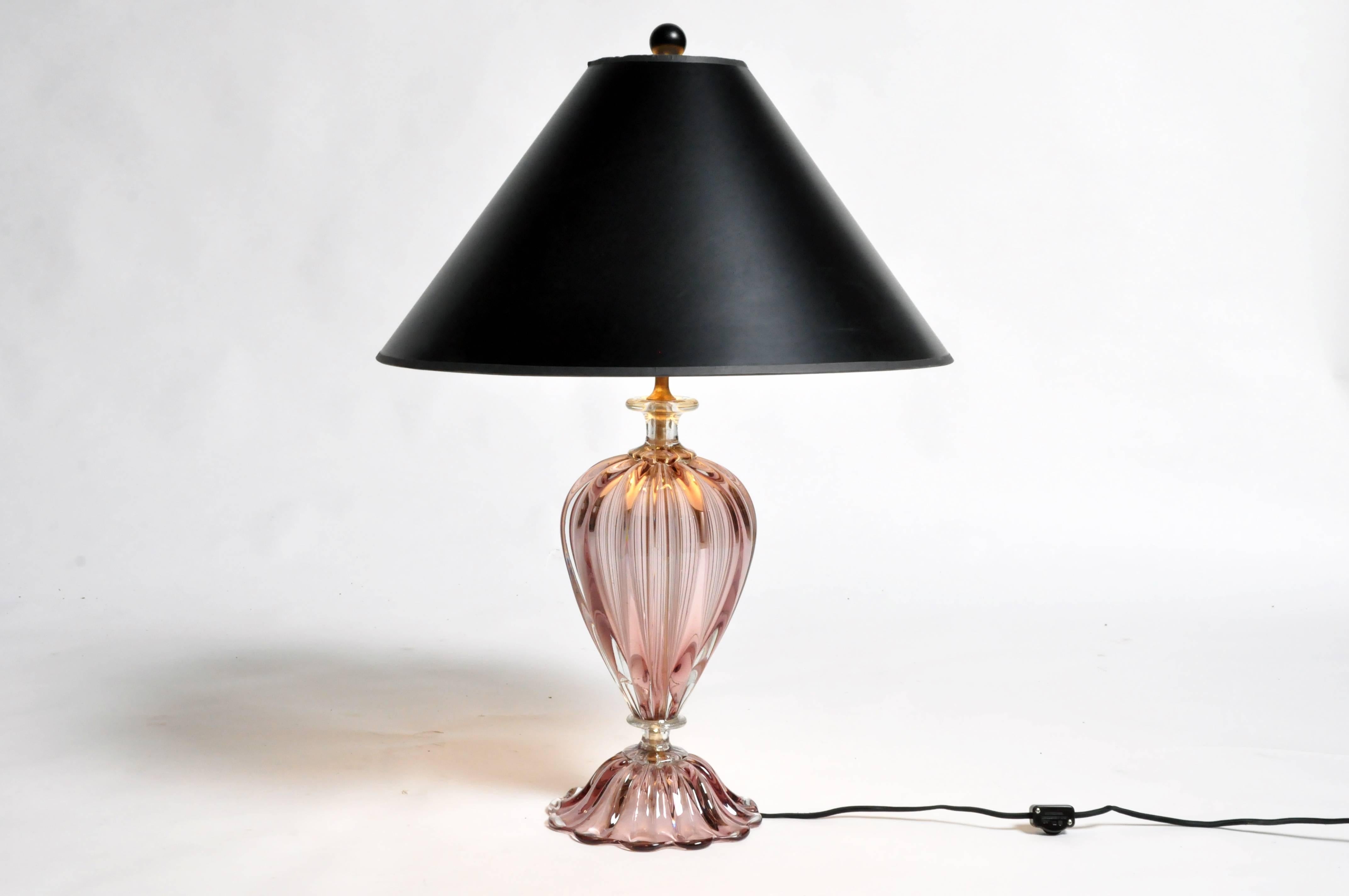 Mid-Century Modern Pair of Murano Glass Lamps by Barovier & Toso