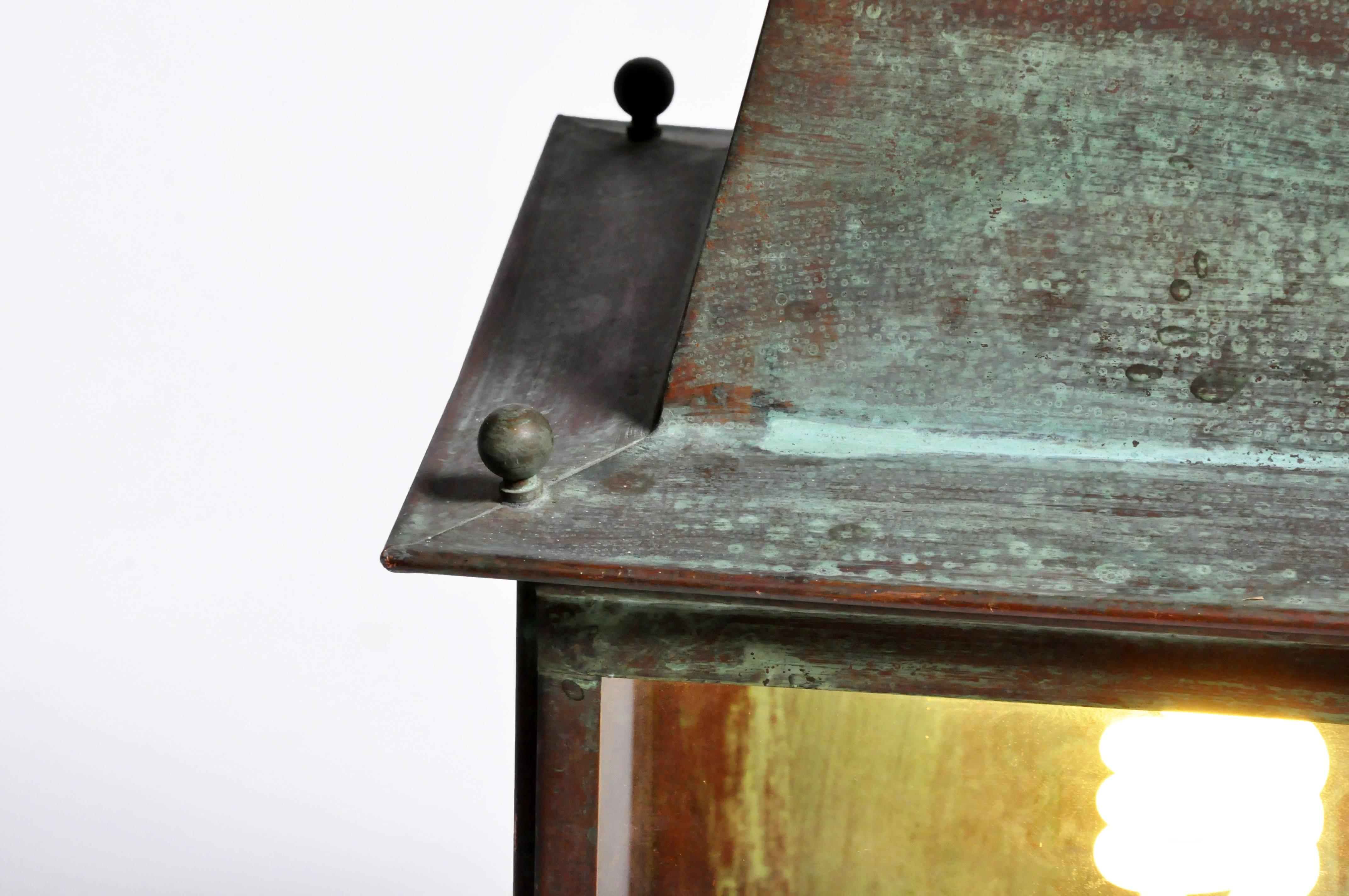 Vintage French Copper Hanging Lamp 2