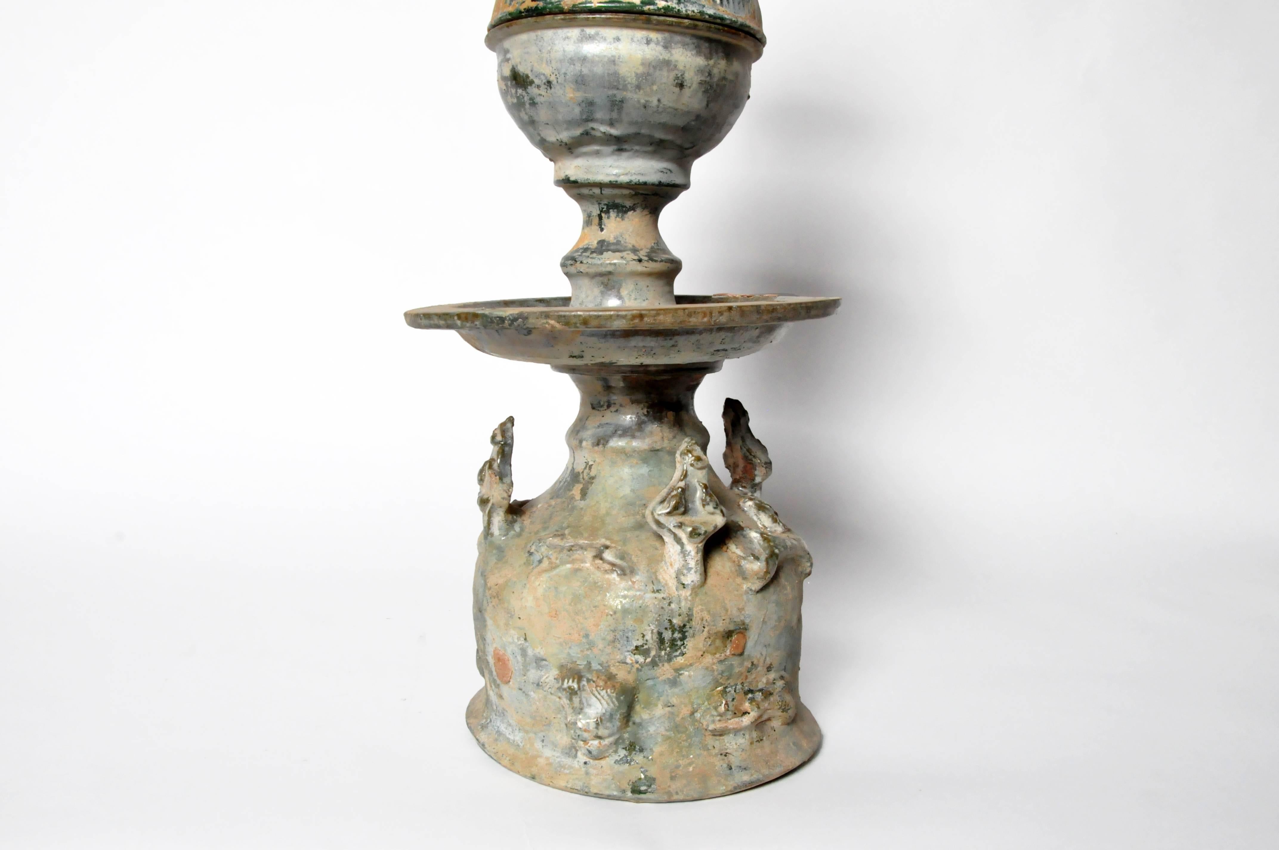18th Century and Earlier Han Dynasty Pottery Replica of an Oil Lamp
