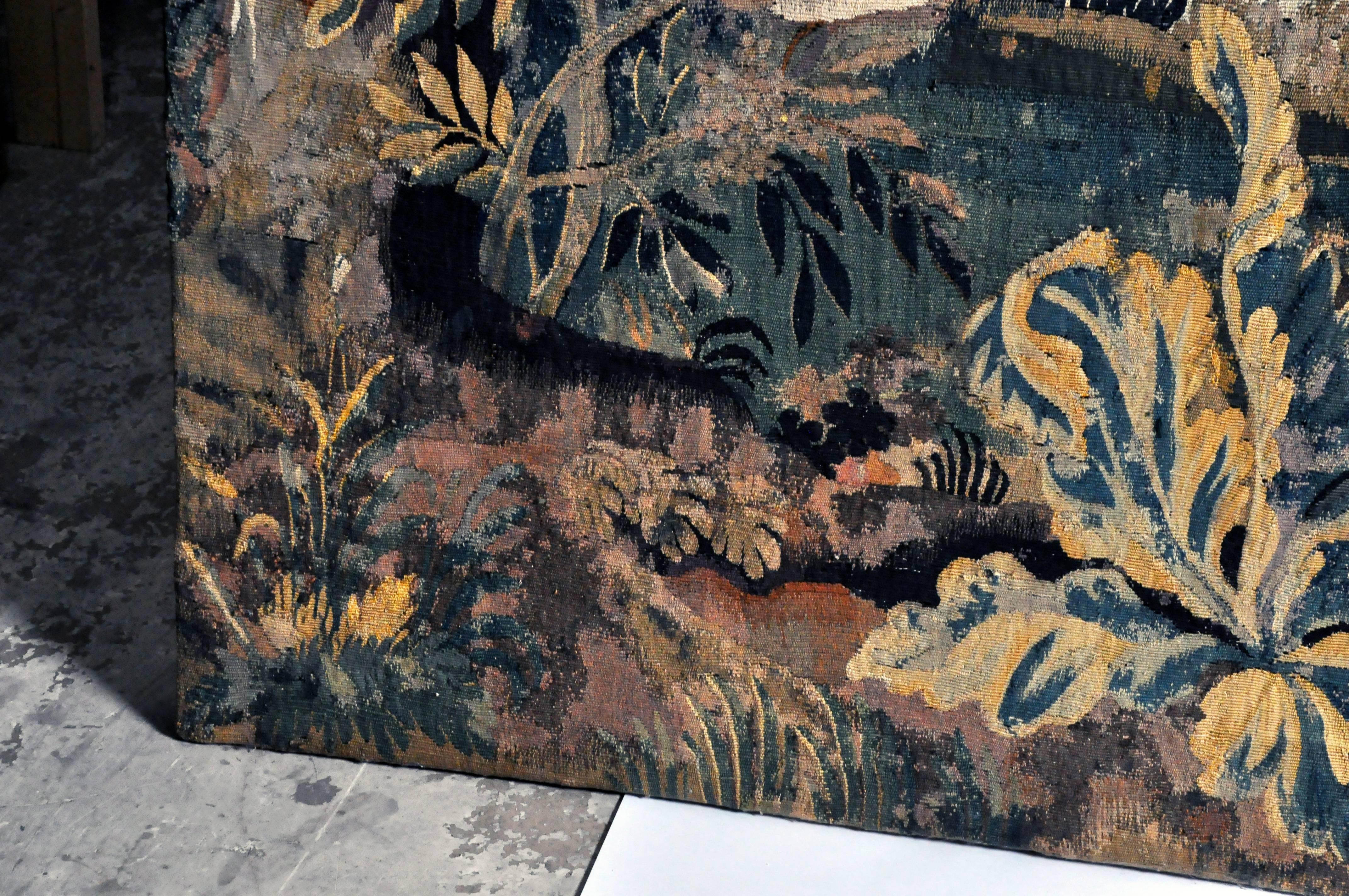 Belgian 18th Century Flemish Verdure Tapestry