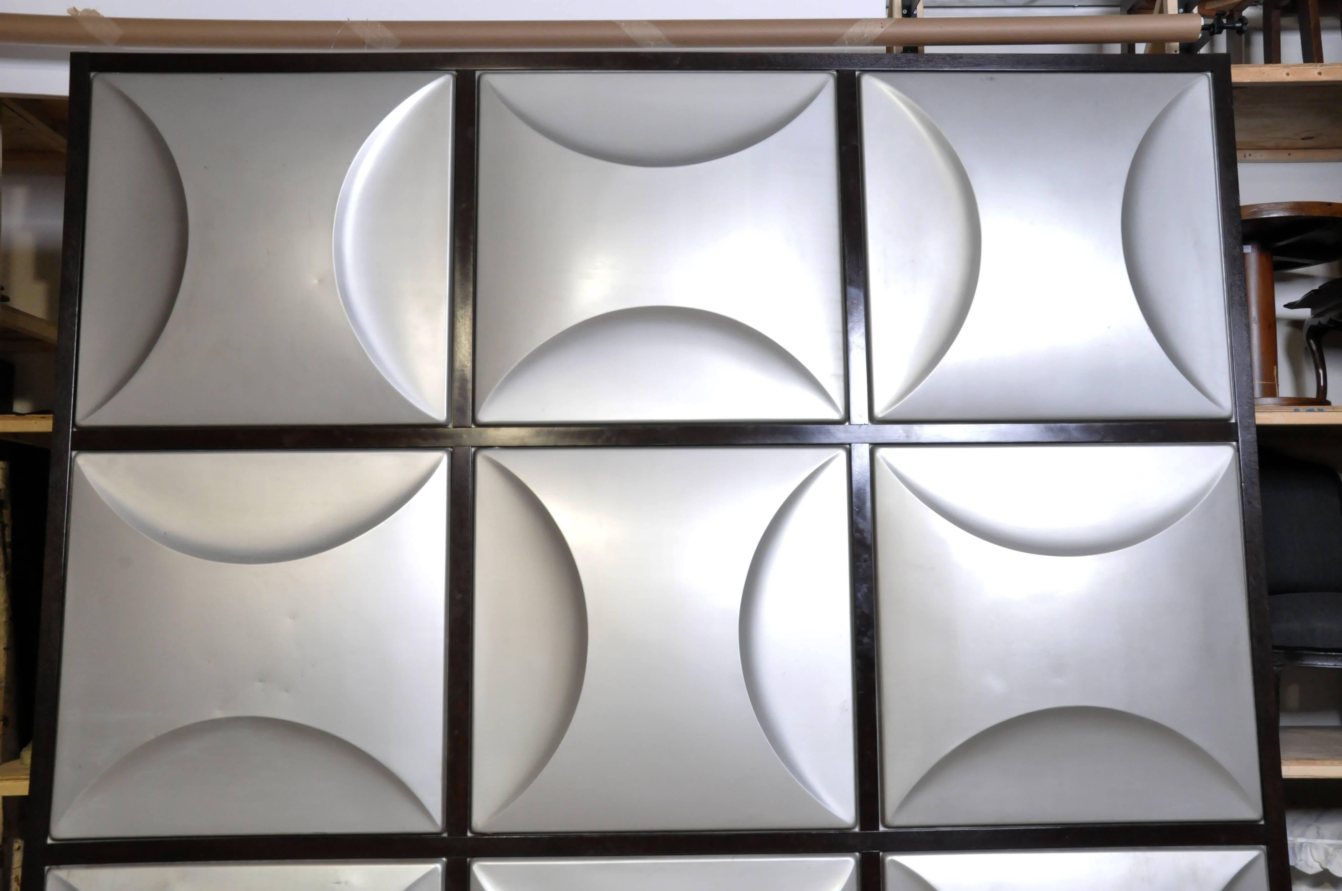 Modern Set of Nine Aluminum Wall Panels
