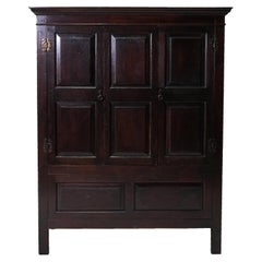 English Oak Wood Clothing Cabinet