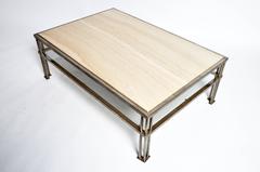 Mid-Century Modern Travertine Coffee Table
