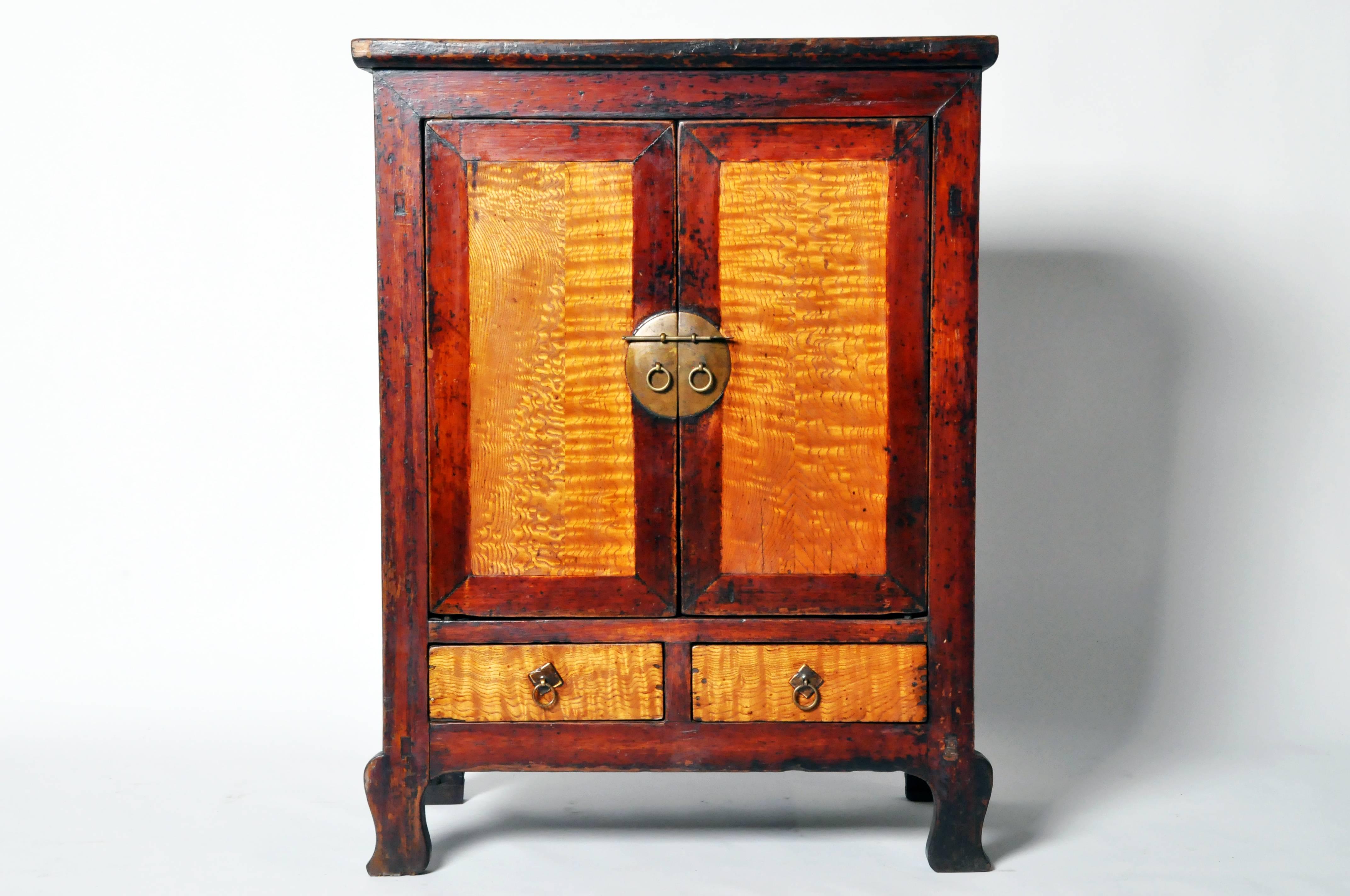 20th Century Chinese Red Lacquer Cabinet