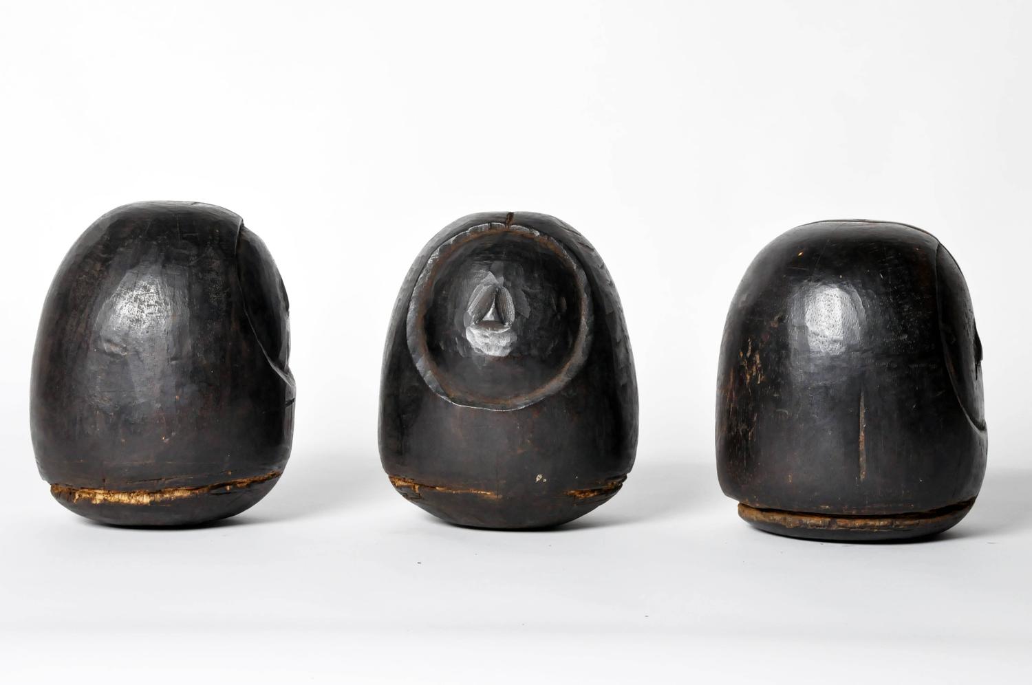 Southeast Asian Wooden Papier Mâché Molds of Dolls For Sale at 1stdibs