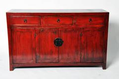 Chinese Red Lacquer Cabinet