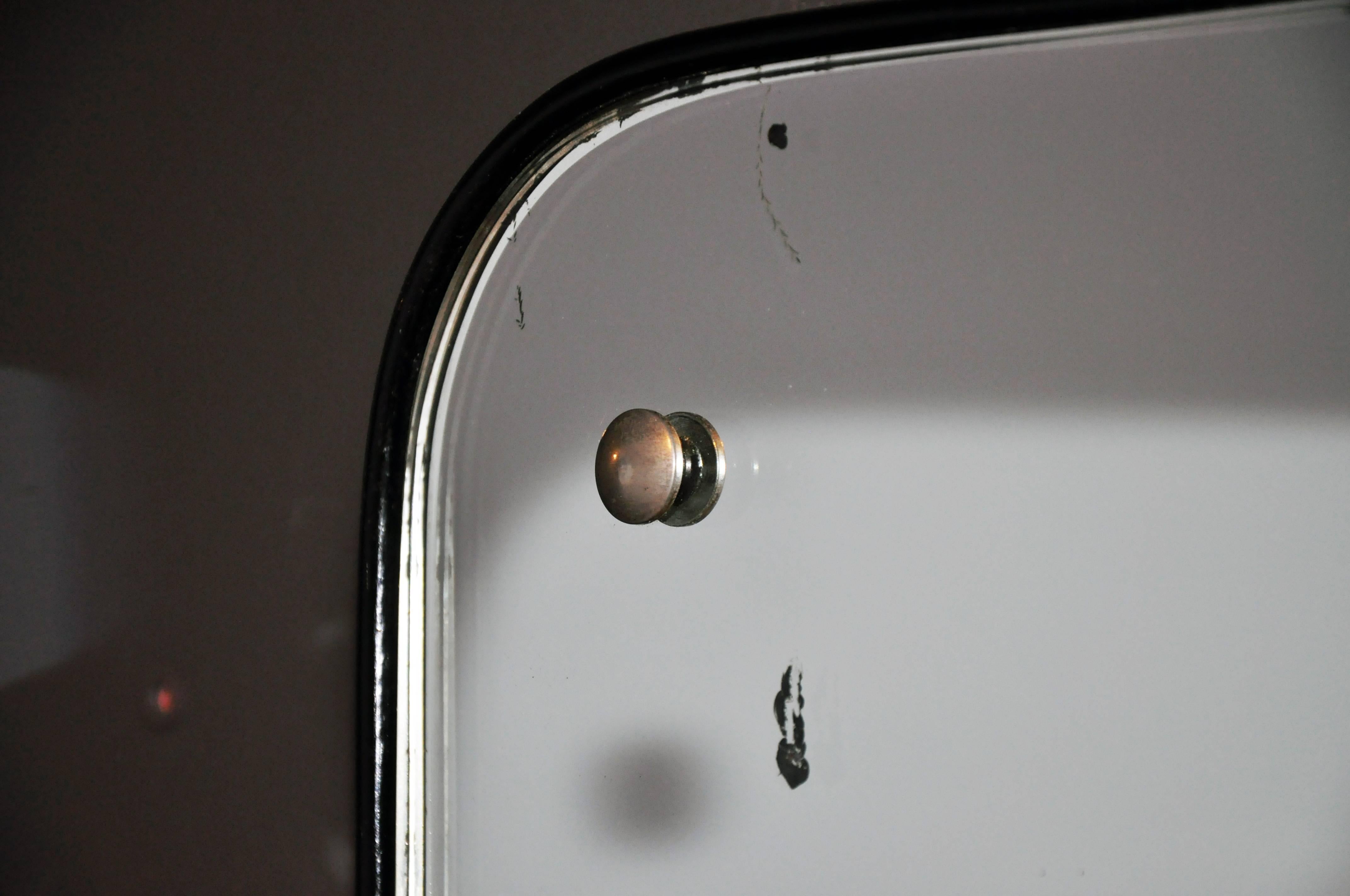 Lacquered Mid-Century Modern Streamline Mirror