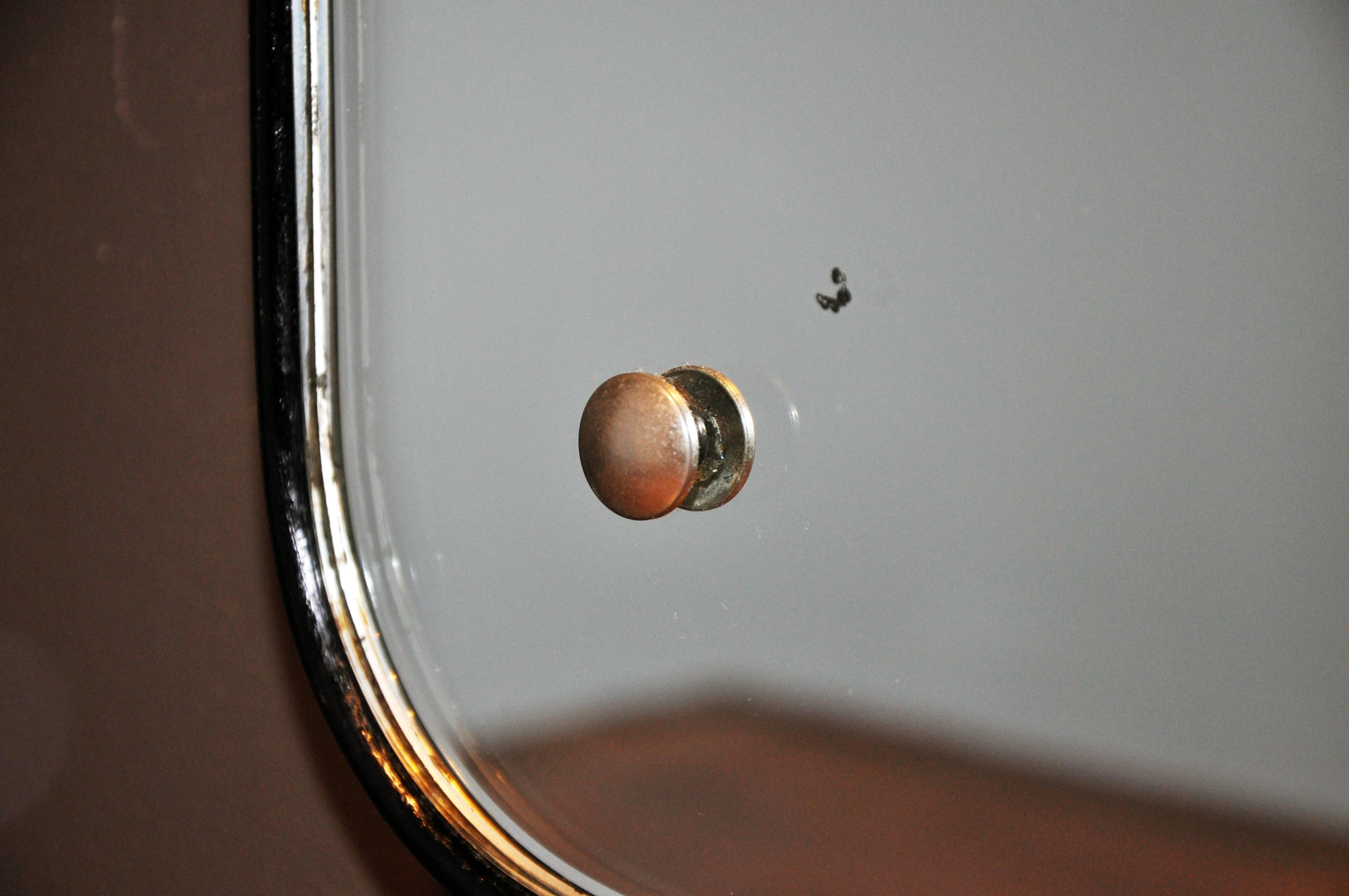 Wood Mid-Century Modern Streamline Mirror