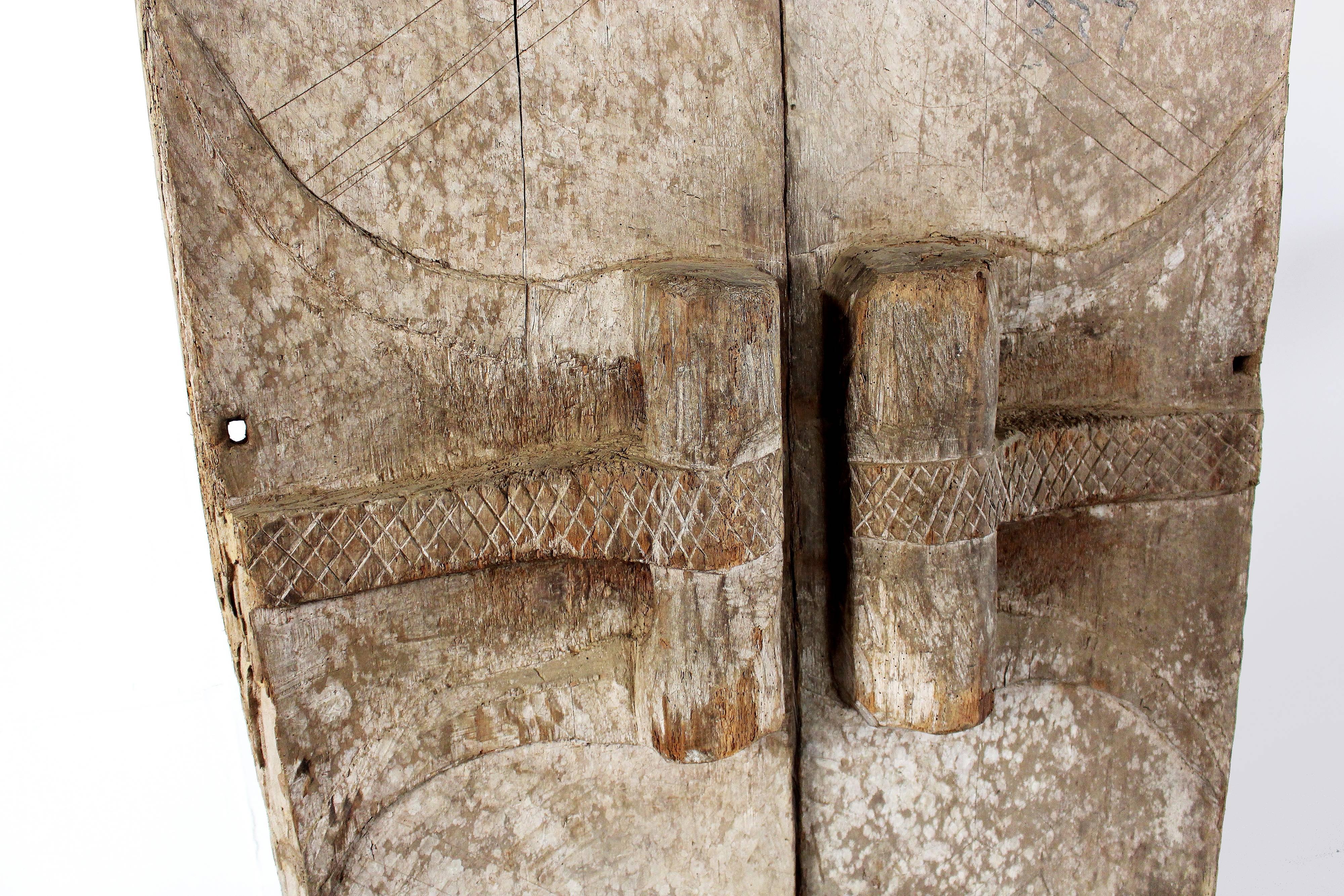 Hand-Carved Pair of Naga Granary Doors