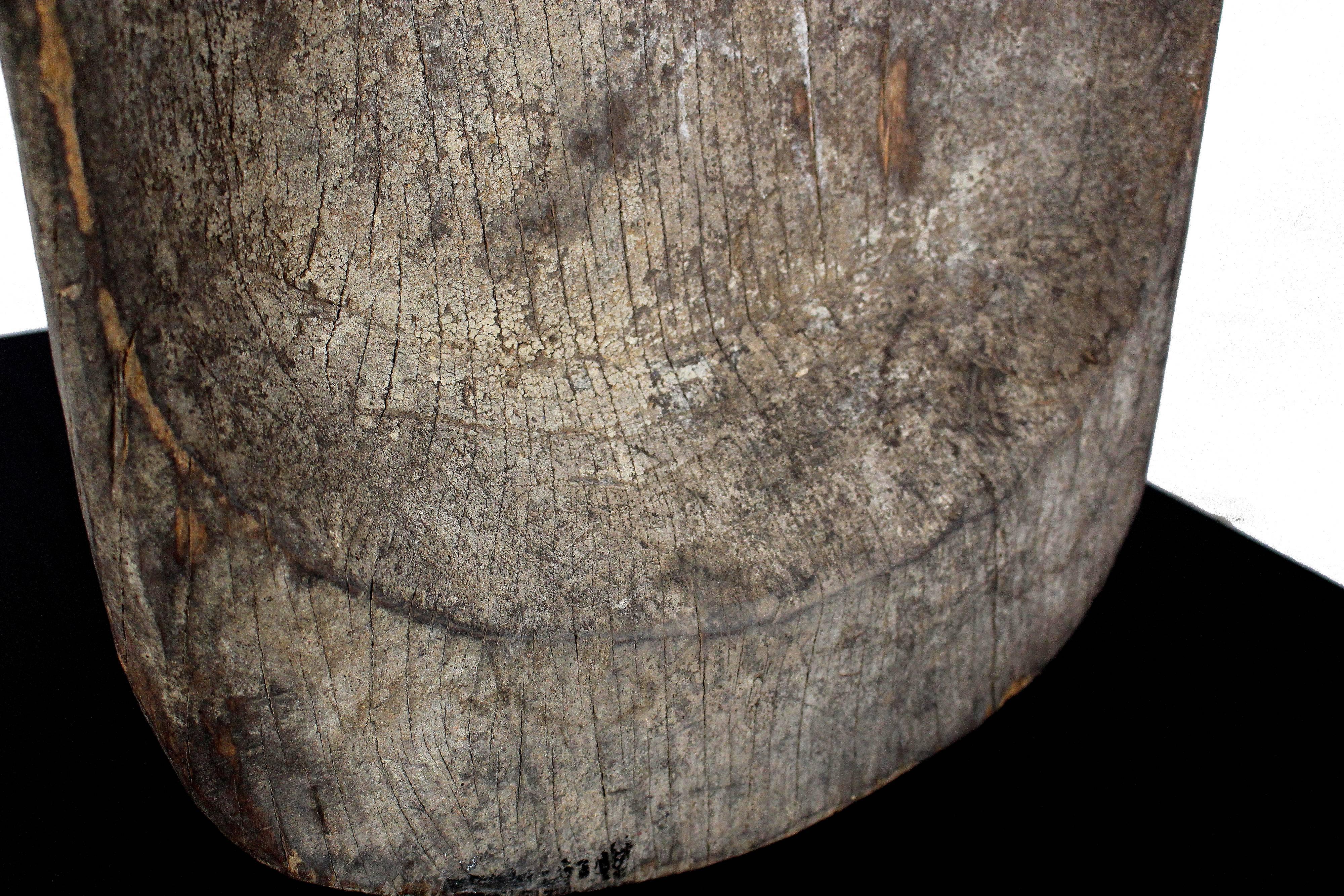 Wood Monumental Rice Pounder
