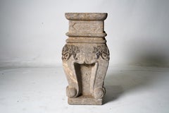A Pair of Chinese Limestone Garden Pedestals