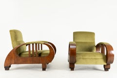 Coppia di sedie da salotto indiane in stile Art Déco