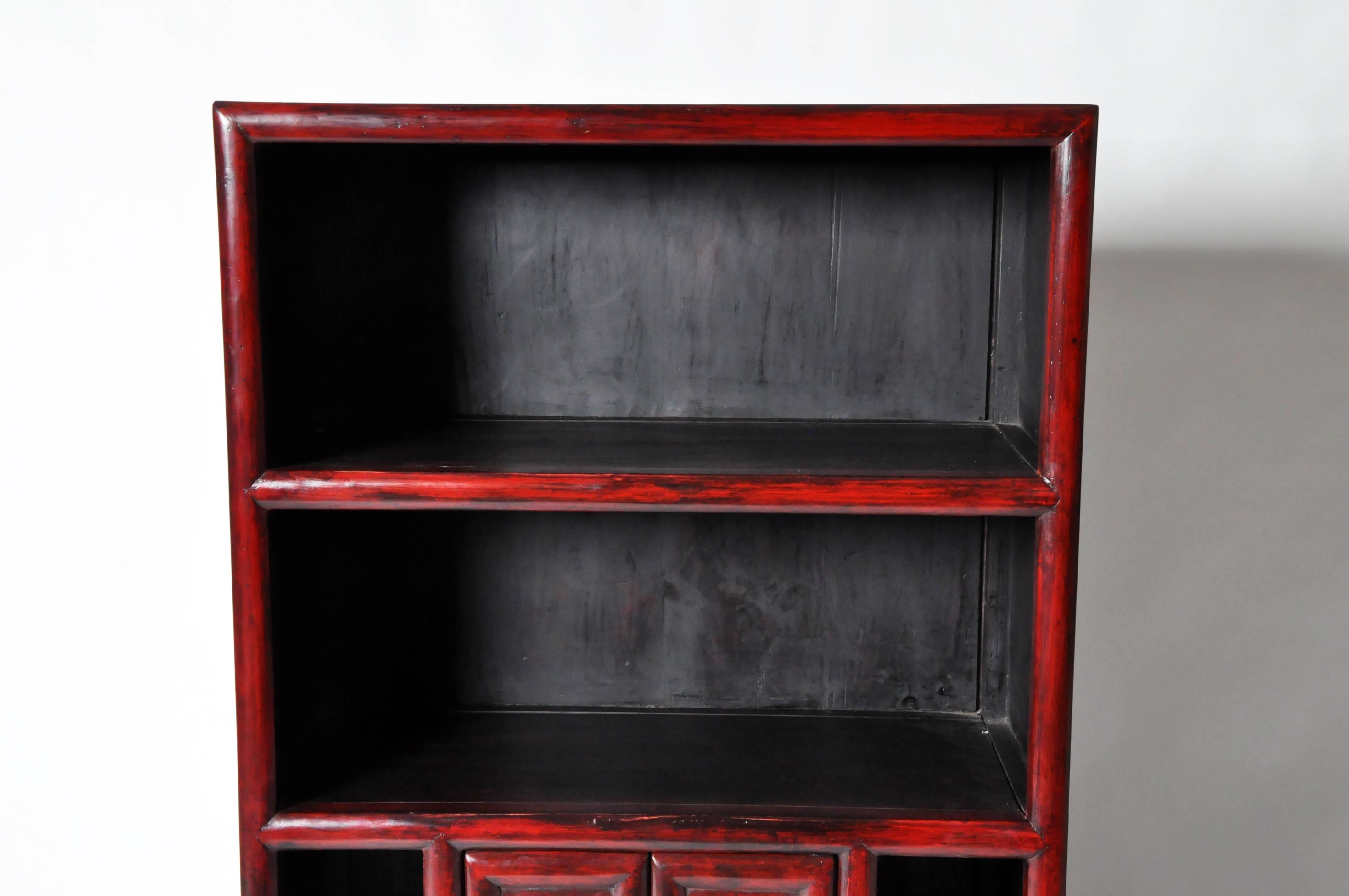 Elm Chinese Display Cabinet with Restoration