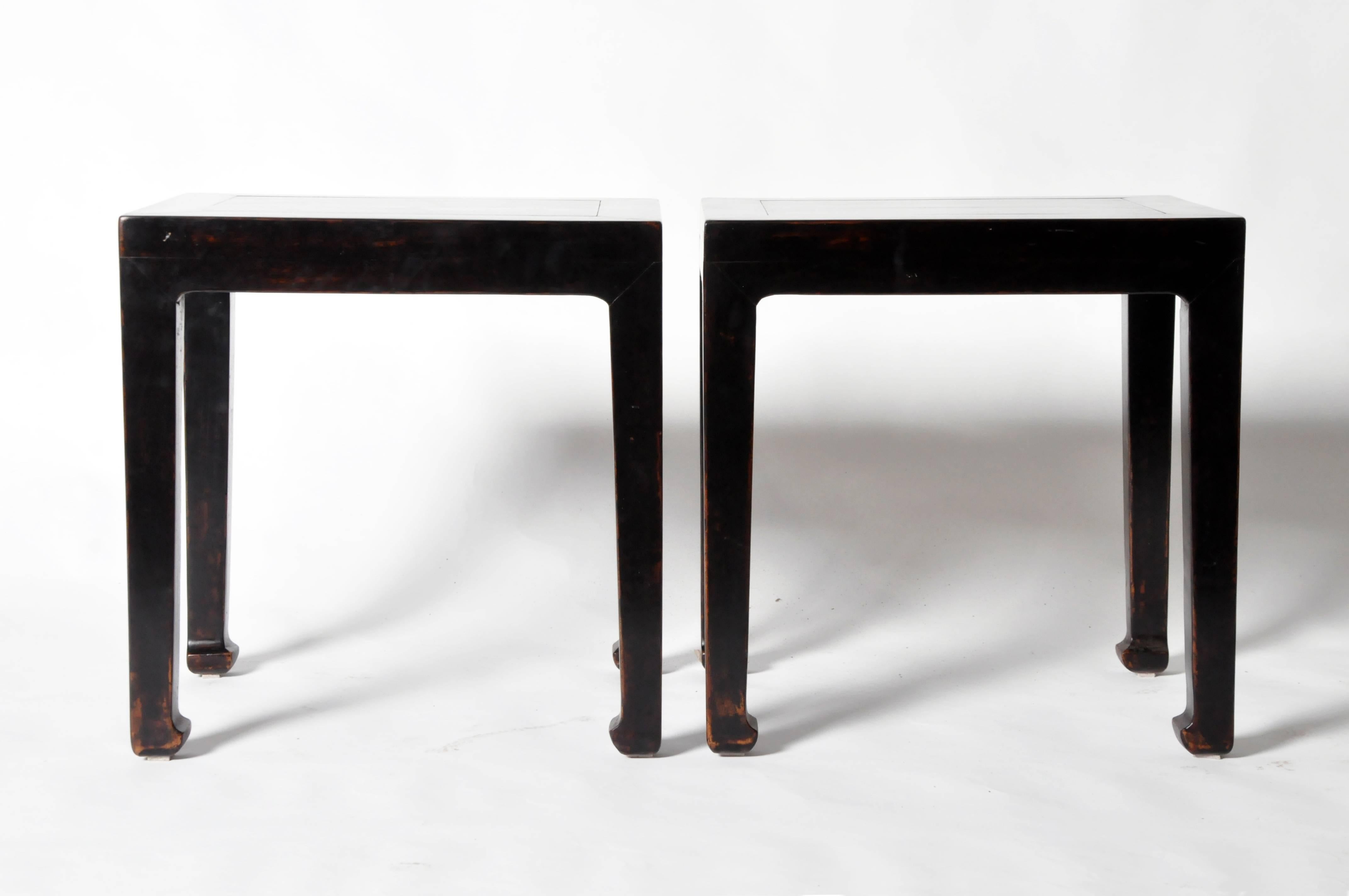 Pair of Chinese Side Tables with Restoration In Excellent Condition In Chicago, IL