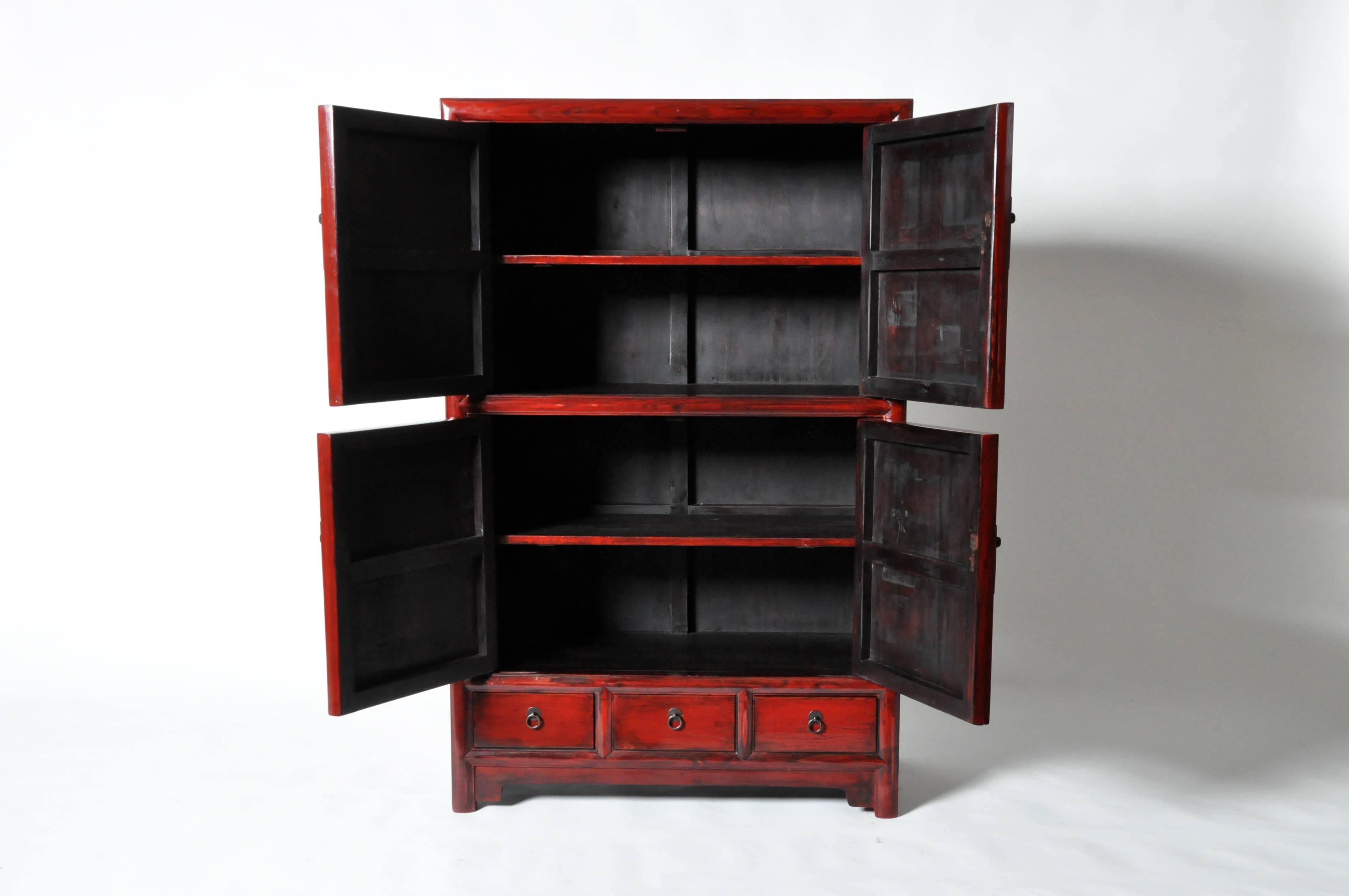 chinese red cabinet