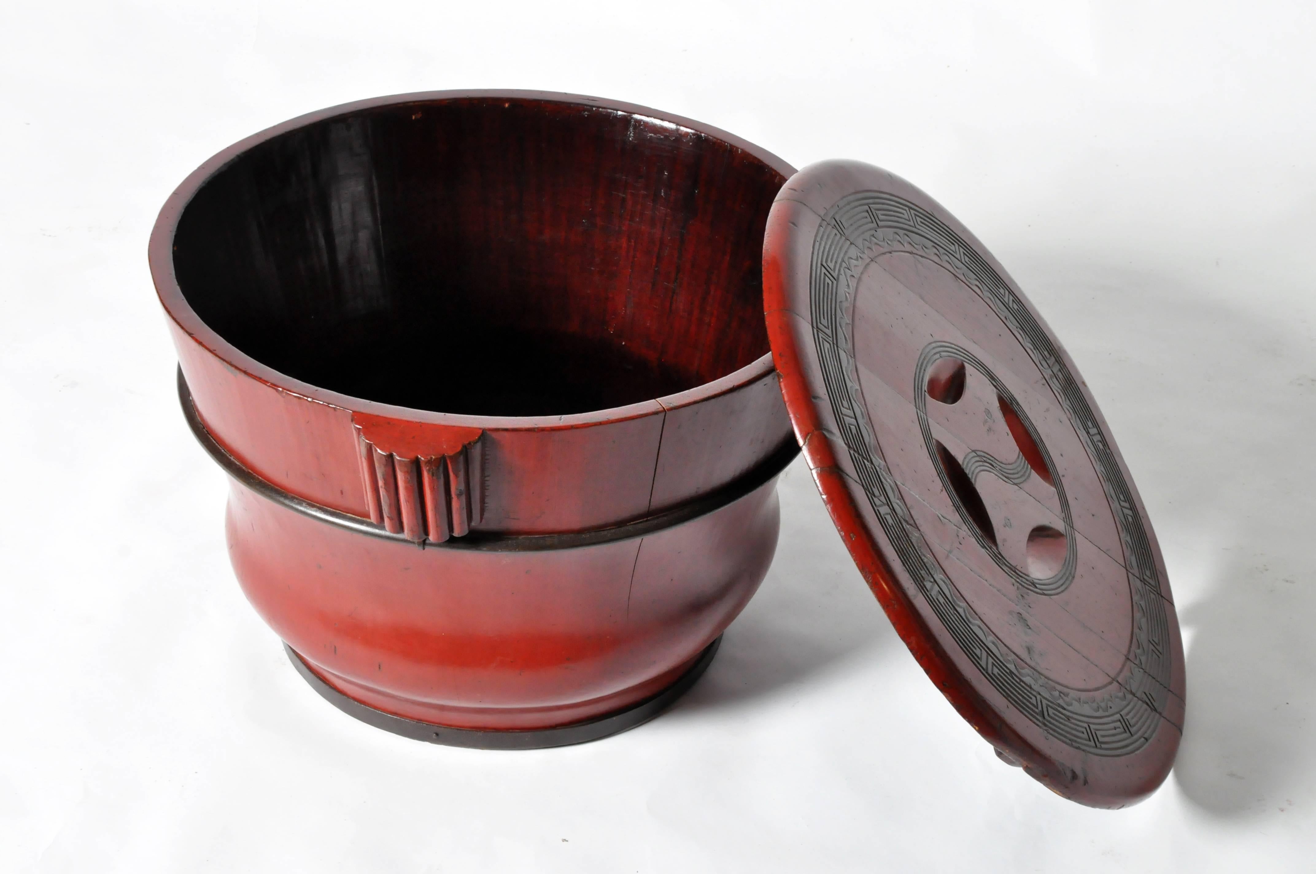 20th Century Chinese Rice Container