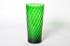 Green Empoli Patterned Glass Vase