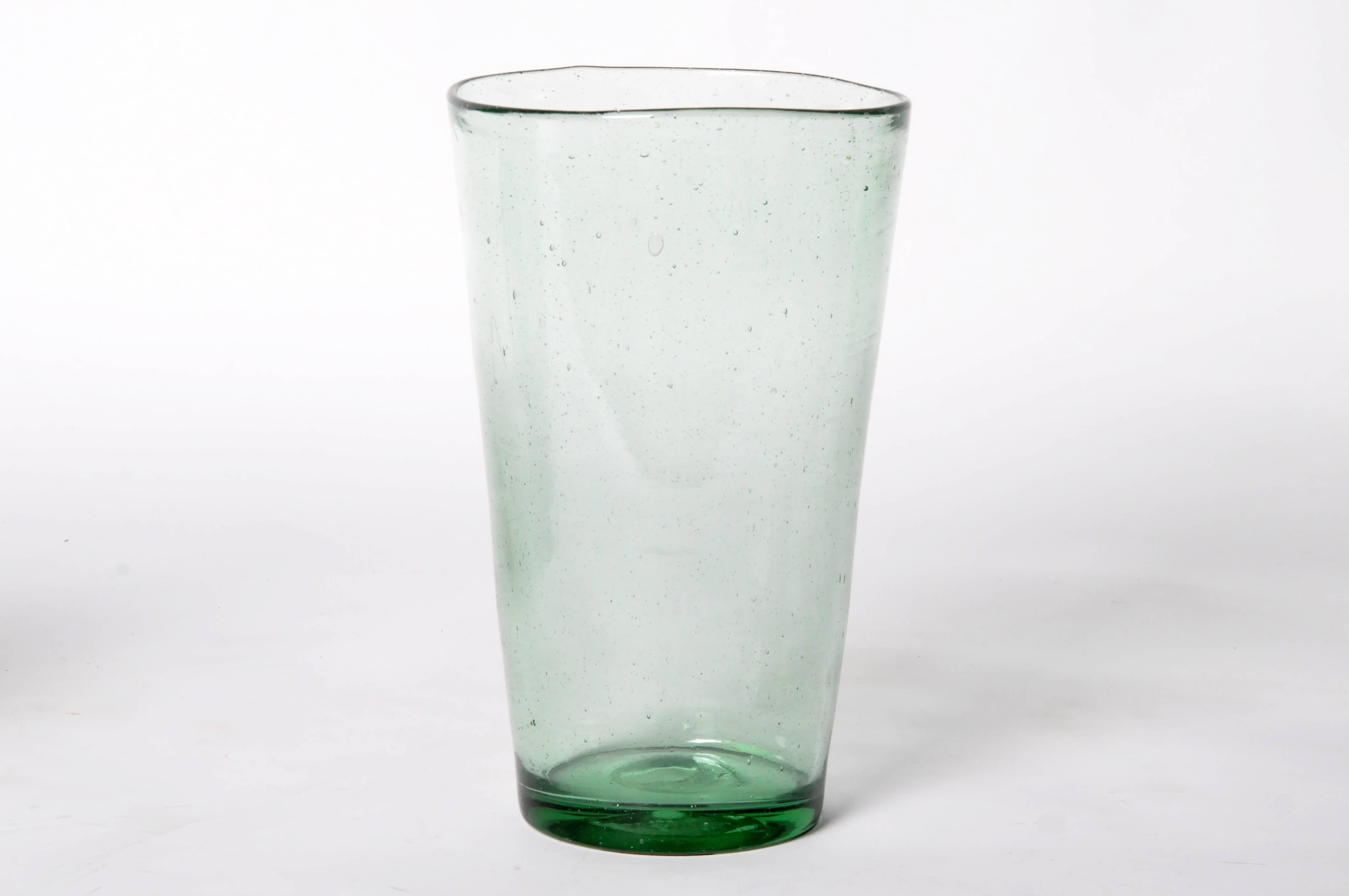 Green Empoli “Bubble” Glass Vase at 1stDibs | green bubble glass vase