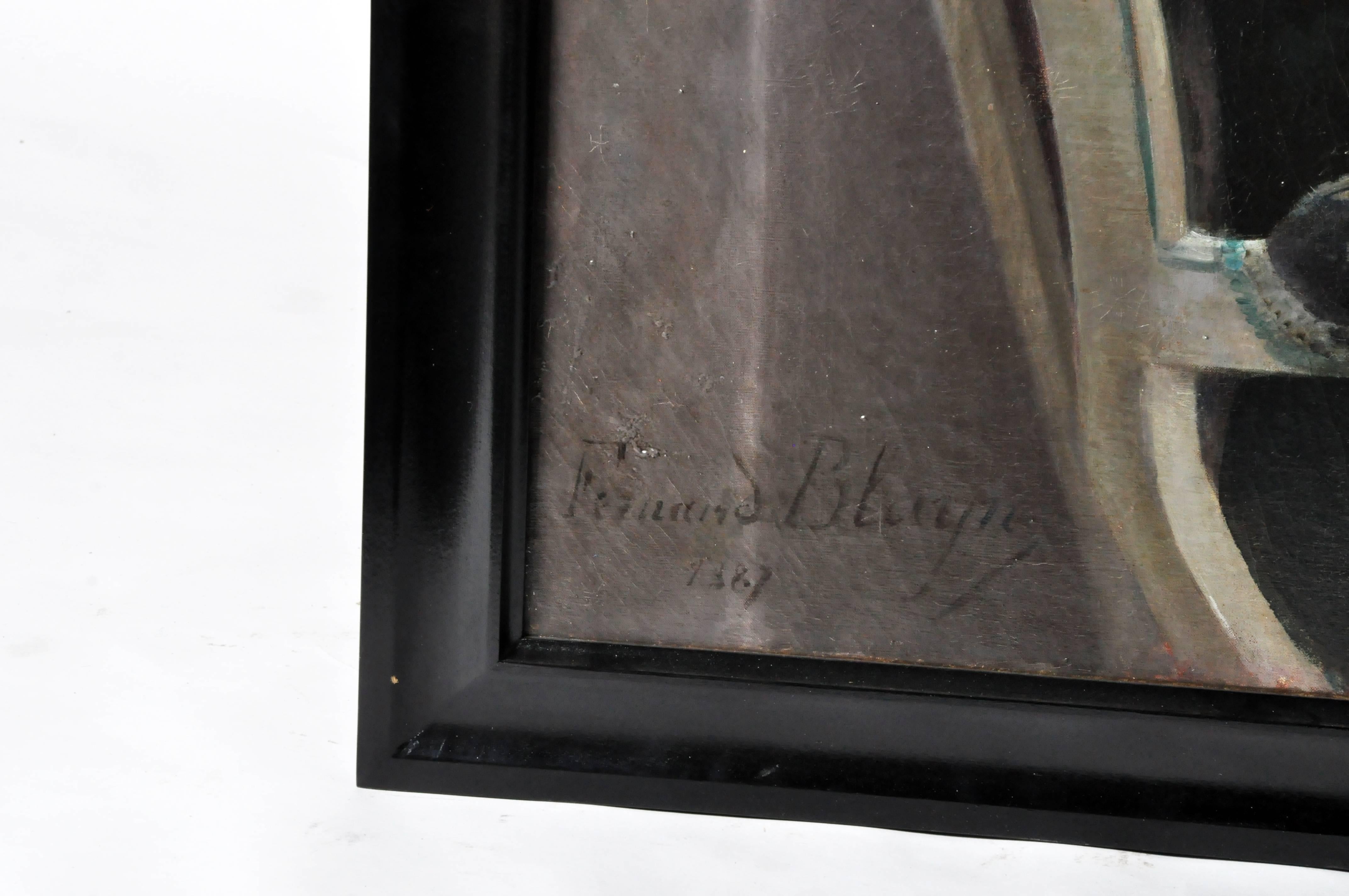 „Dame Devant Unde Fenetre“ von Fernand Blayn (19. Jahrhundert) im Angebot