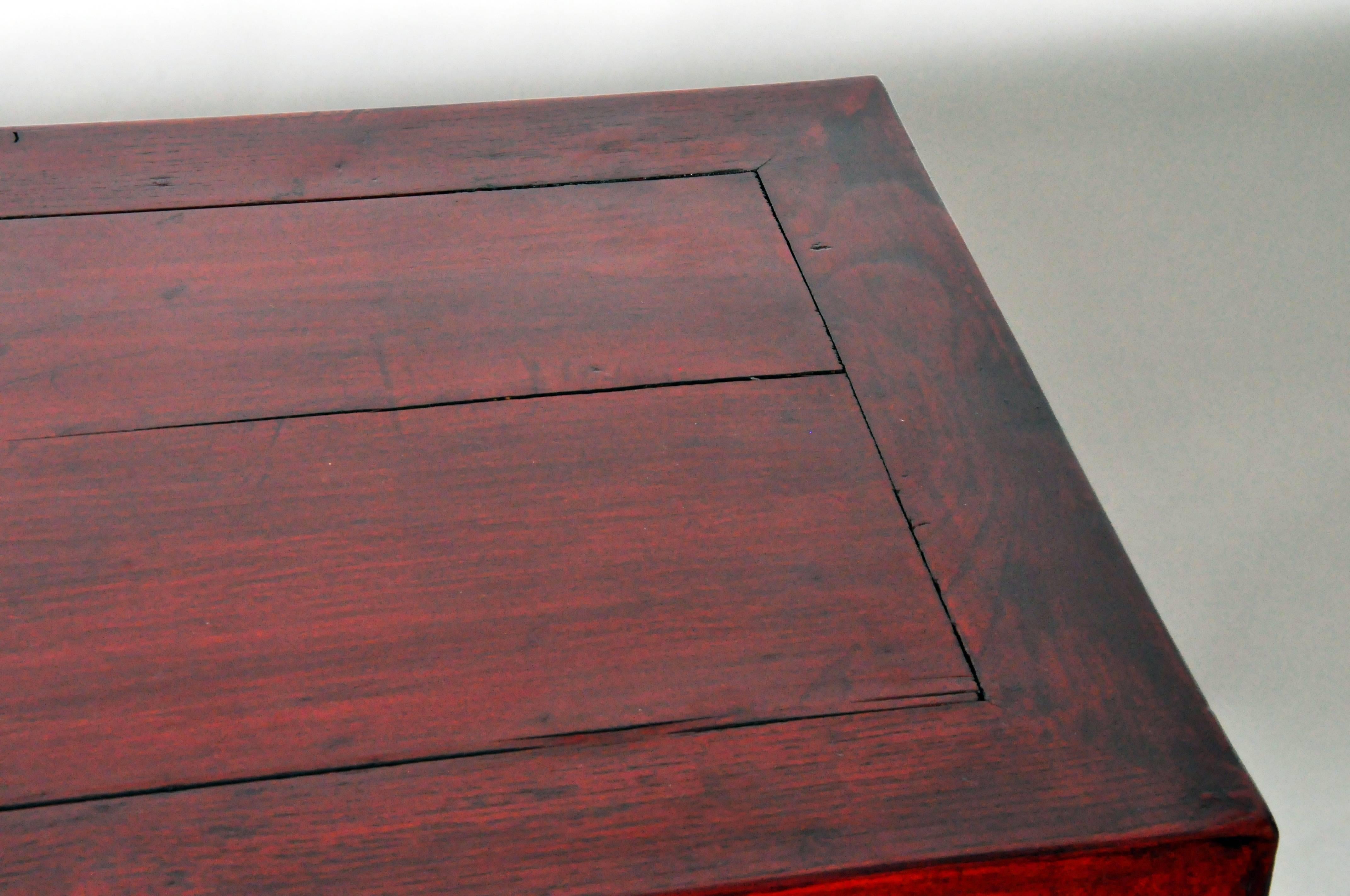 Red Lacquered Chinese Side Chest 2