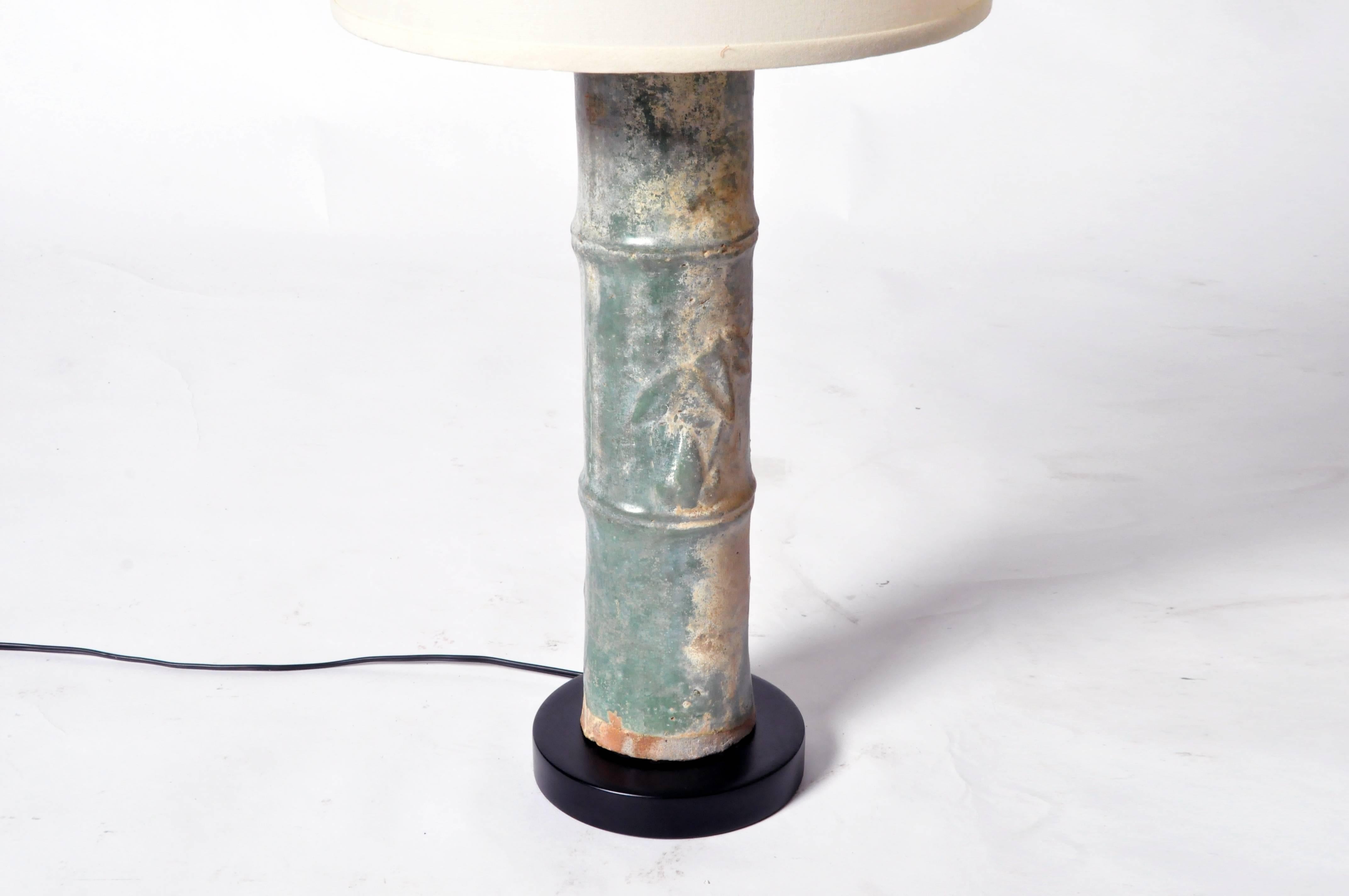 20th Century Pair of Bamboo Trunk Lamps