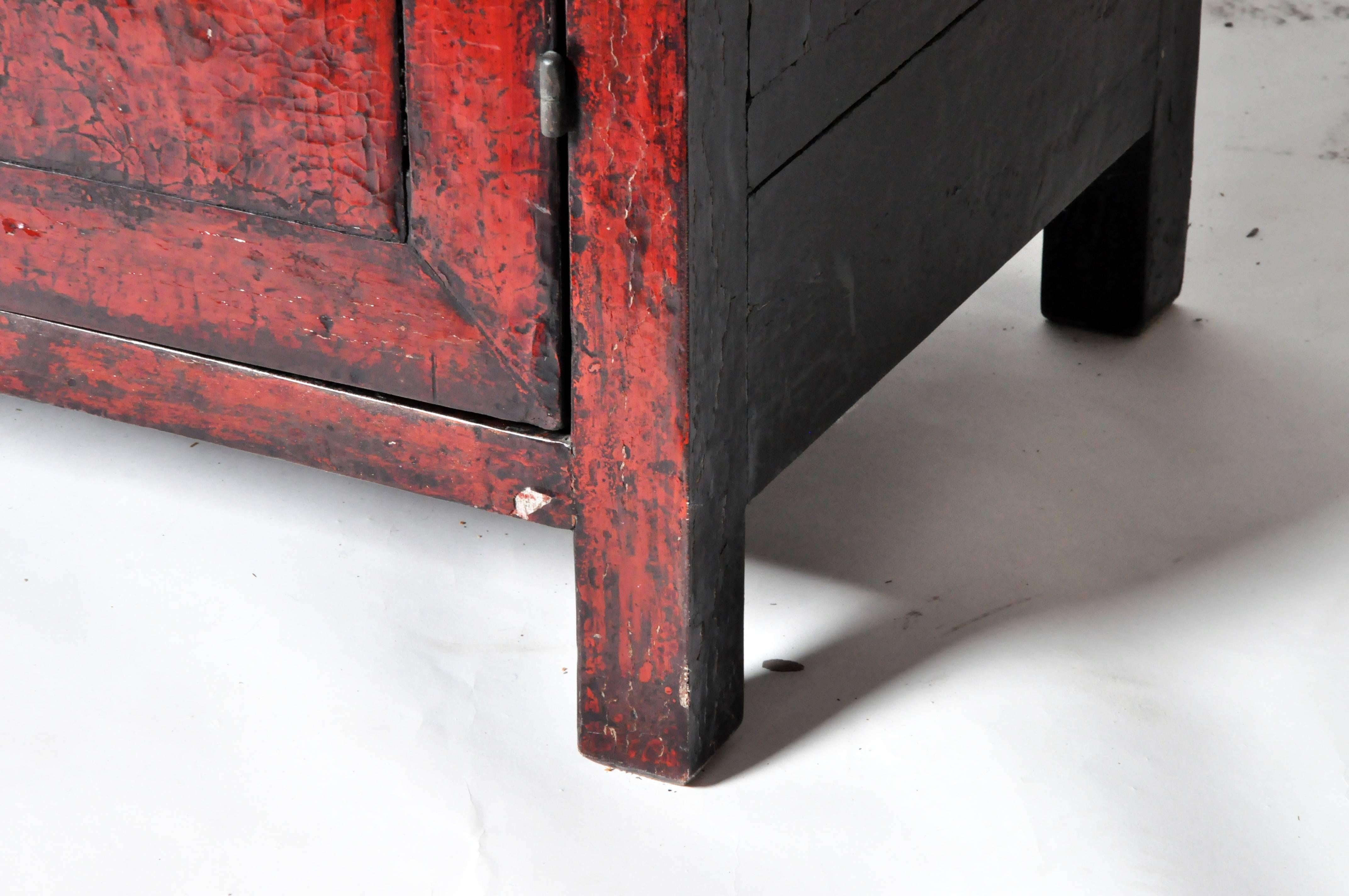 Red Lacquered Chinese Cabinet 5