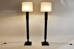 Pair of Hungarian Floor Lamps with a Step Base