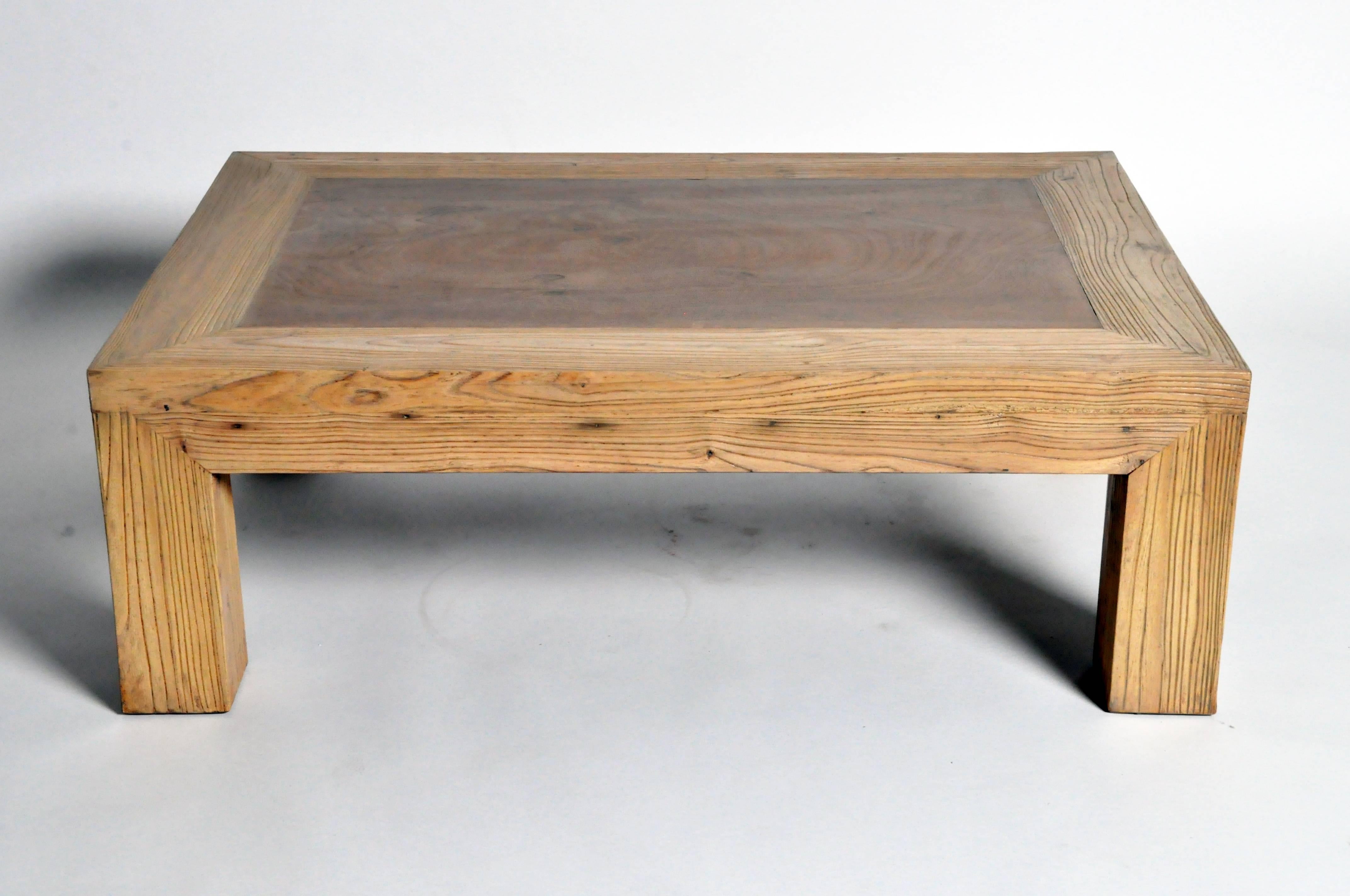 GT Atelier Modern Low Table with Sandstone Inset Top In Good Condition In Chicago, IL