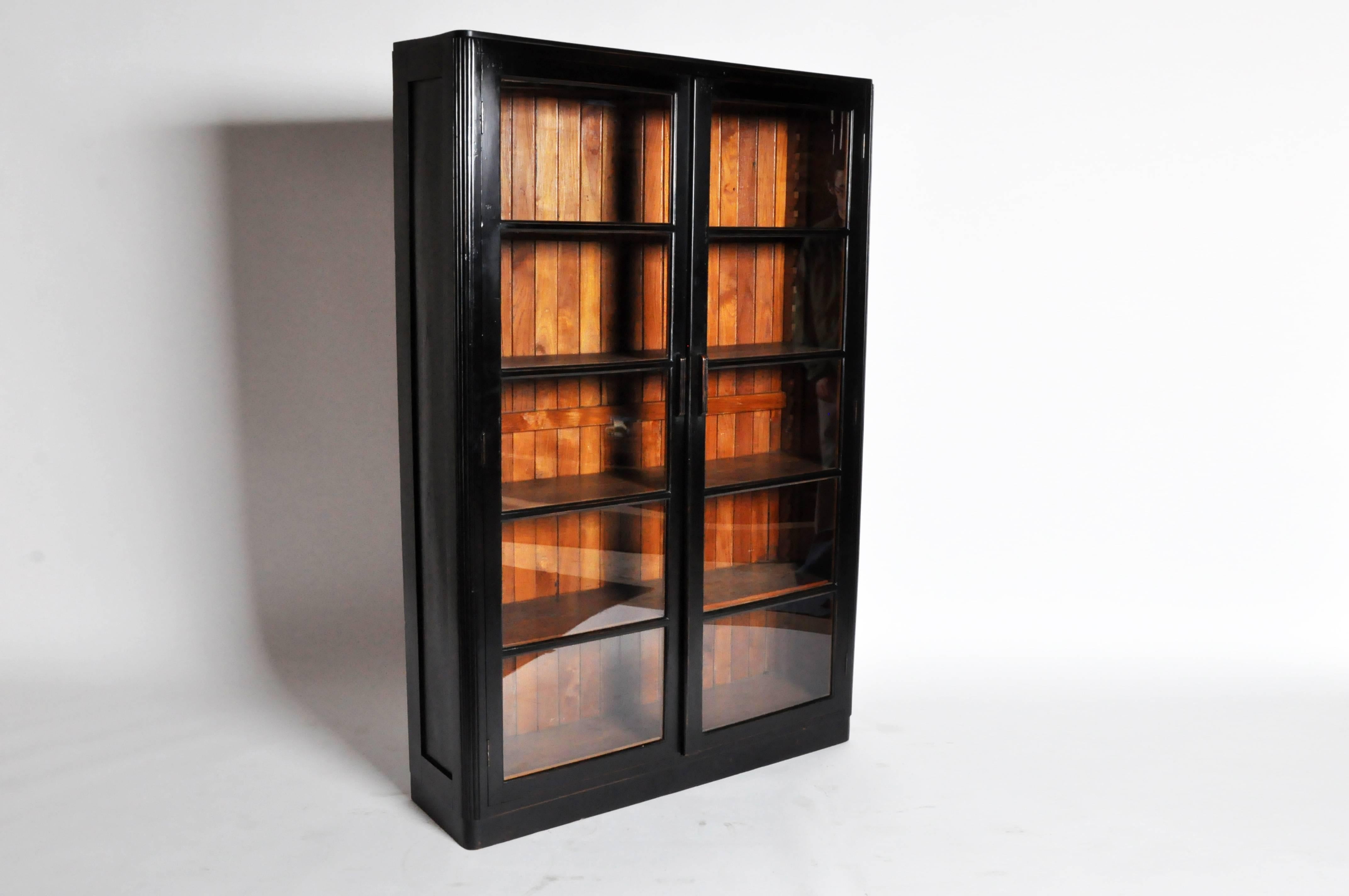 Thai British Colonial Display Cabinet with Five Shelves