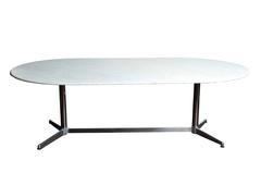 Impressive Mid-Century Modern Carrara Marble Top Table