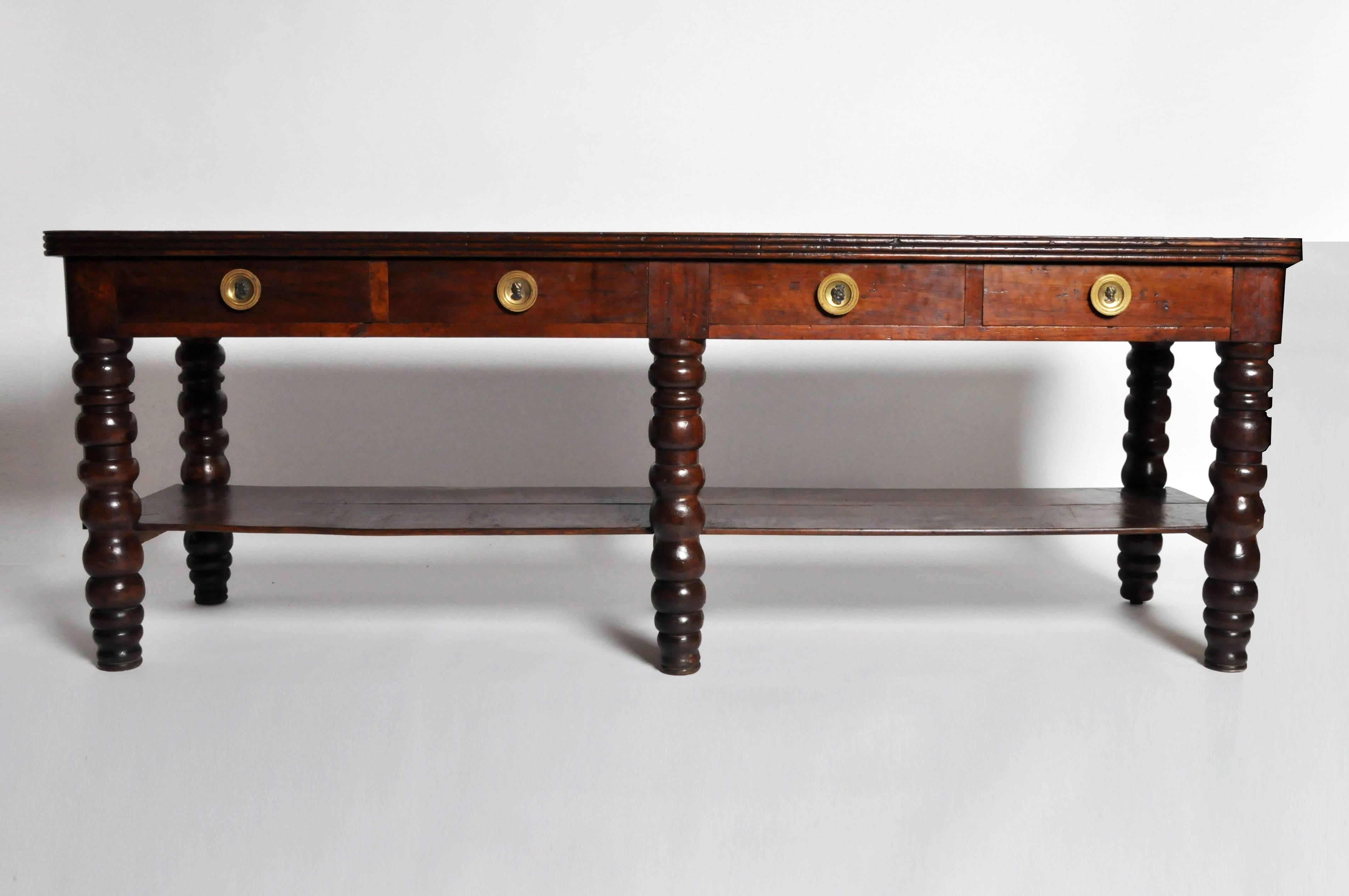 French Console Table with Single Piece Top