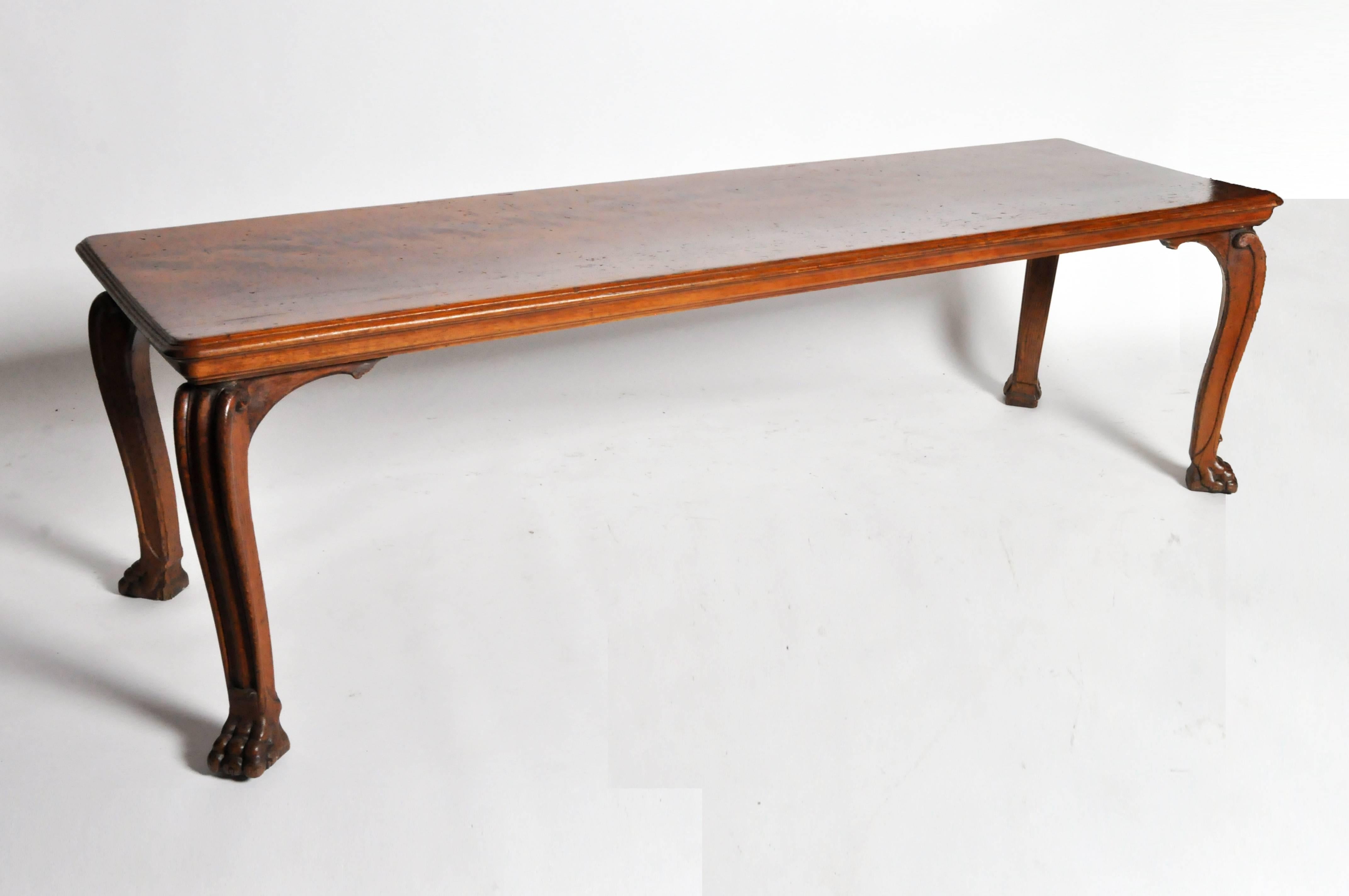 Solid Walnut Top Dinning Table In Good Condition In Chicago, IL