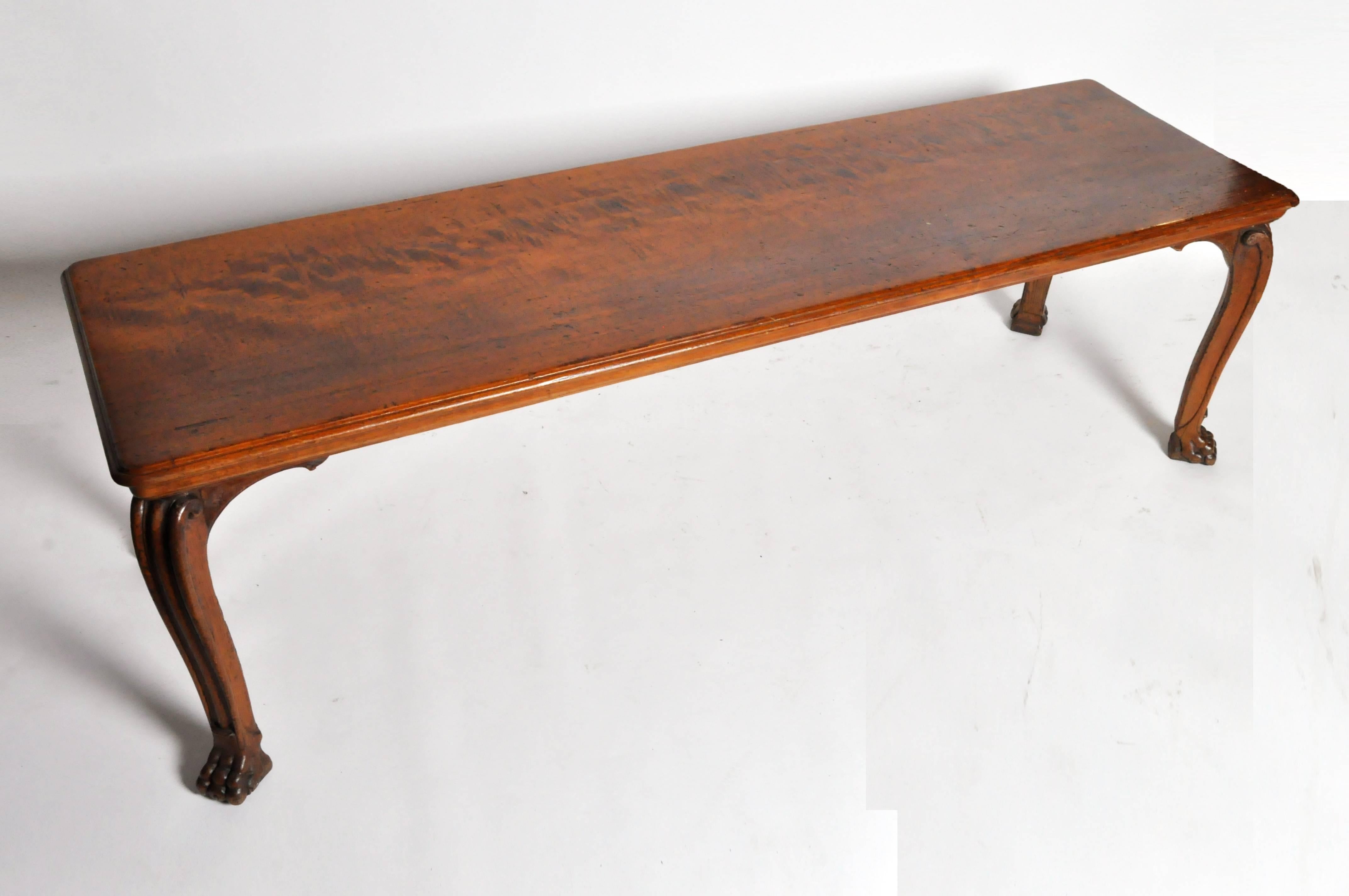 19th Century Solid Walnut Top Dinning Table