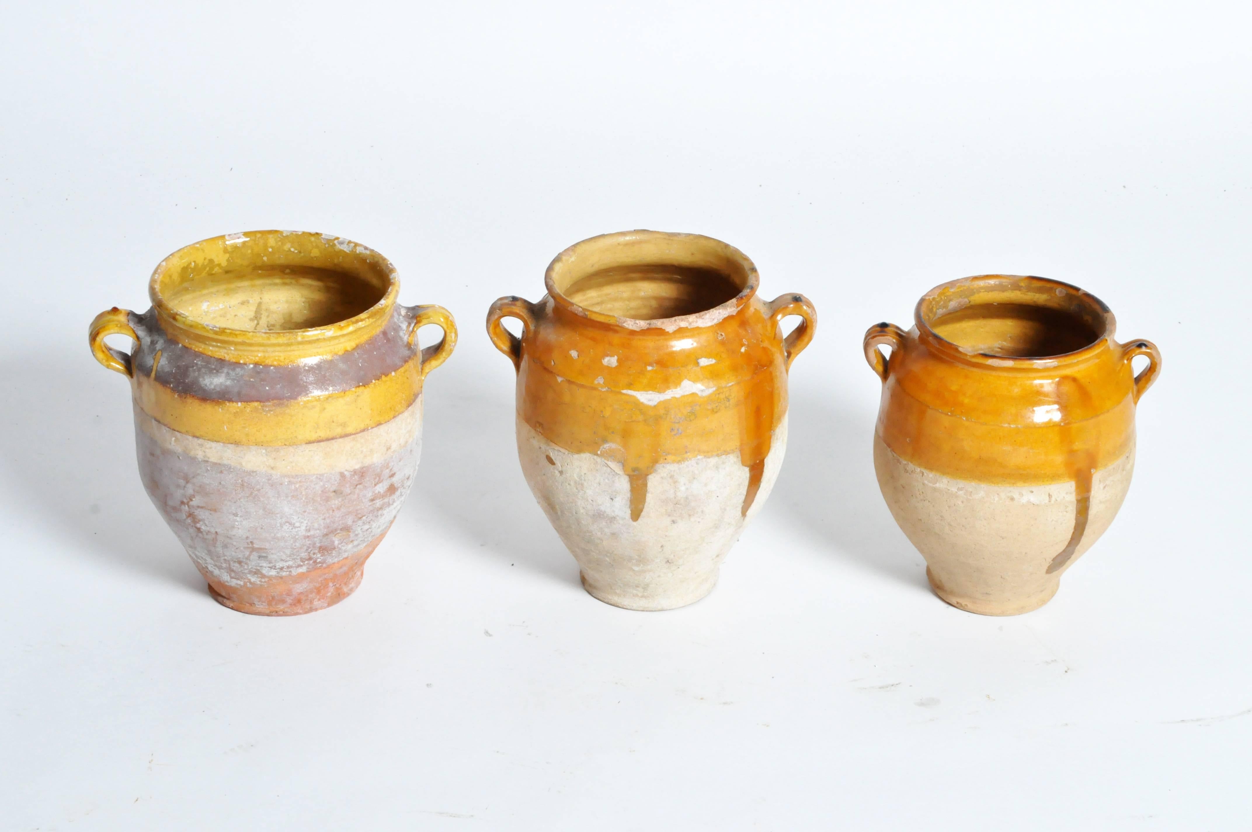 French Ceramic Glazed Confit Jars