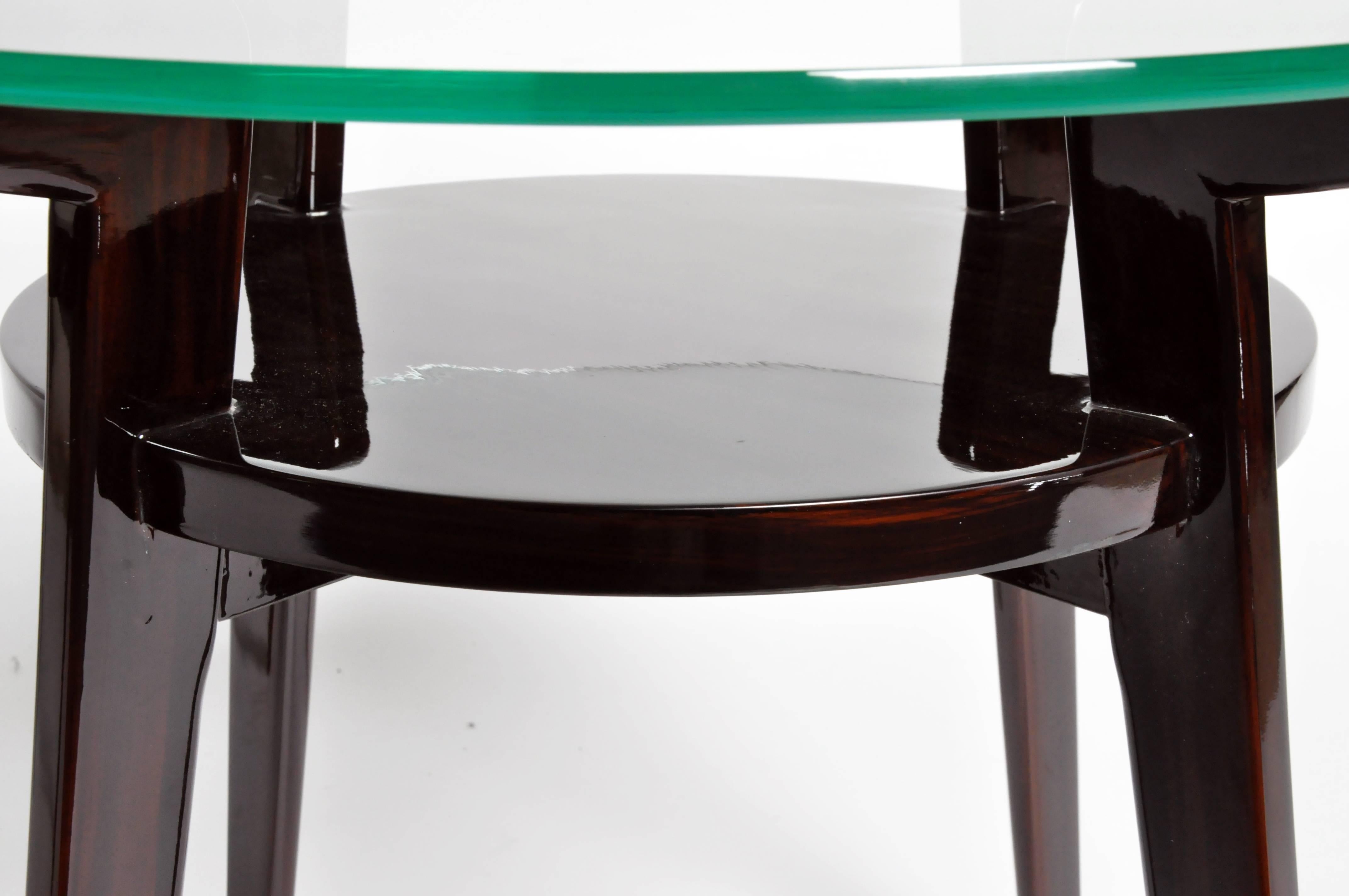 Mid-Century French Glass Top Round Tables 3